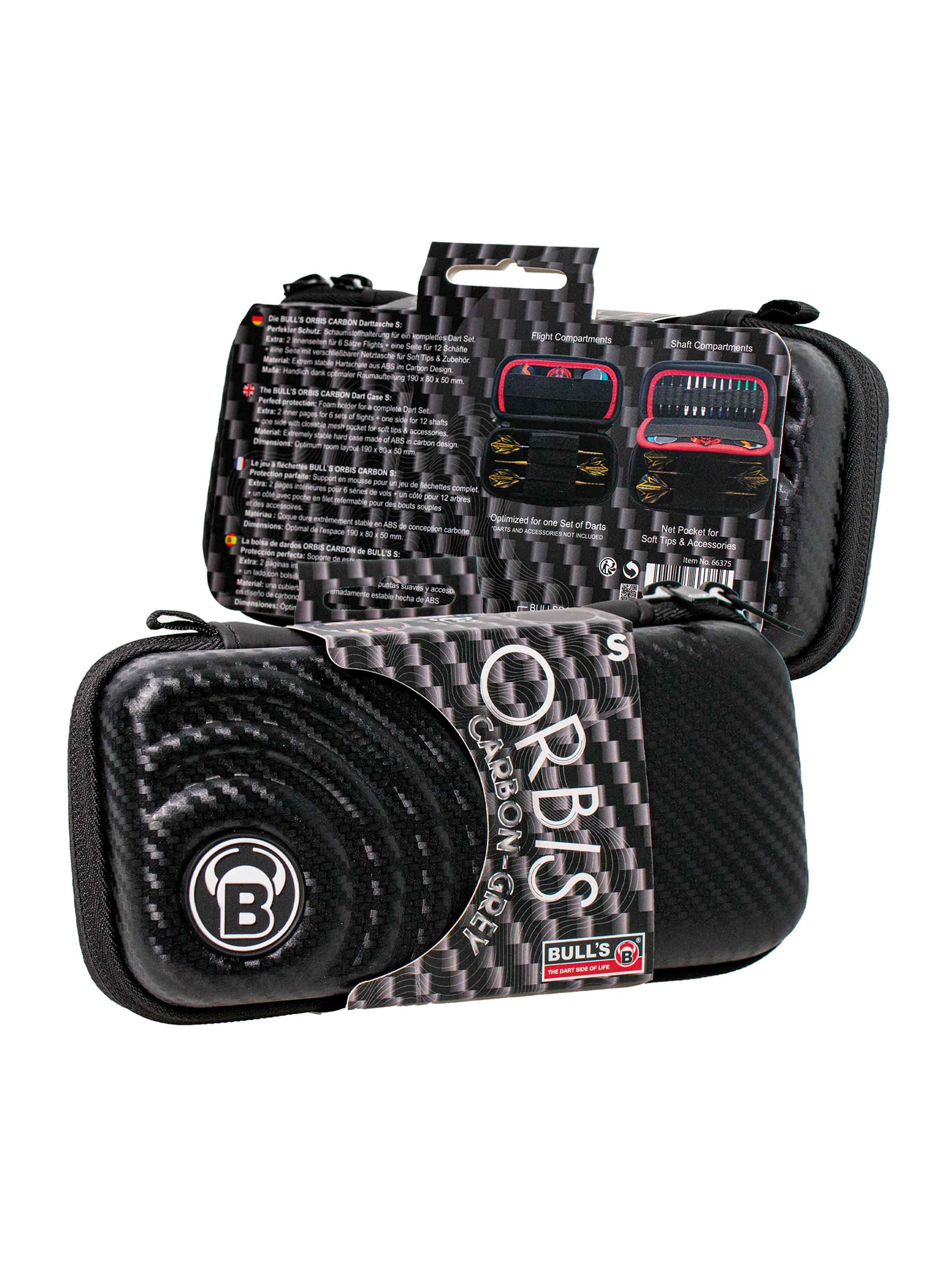 Bull's Unisex Dartcase Orbis HS Carbon Darttasche Dartbox Pfeilaufbewahrung Darts-Etui 1er Pack - Bild 1