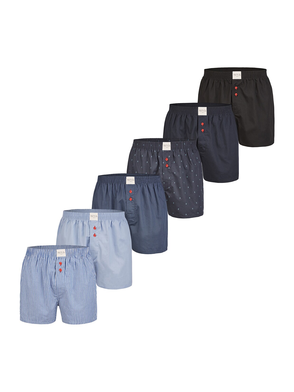 Phil & Co. Berlin Herren Boxer Classic Sets 6er Pack