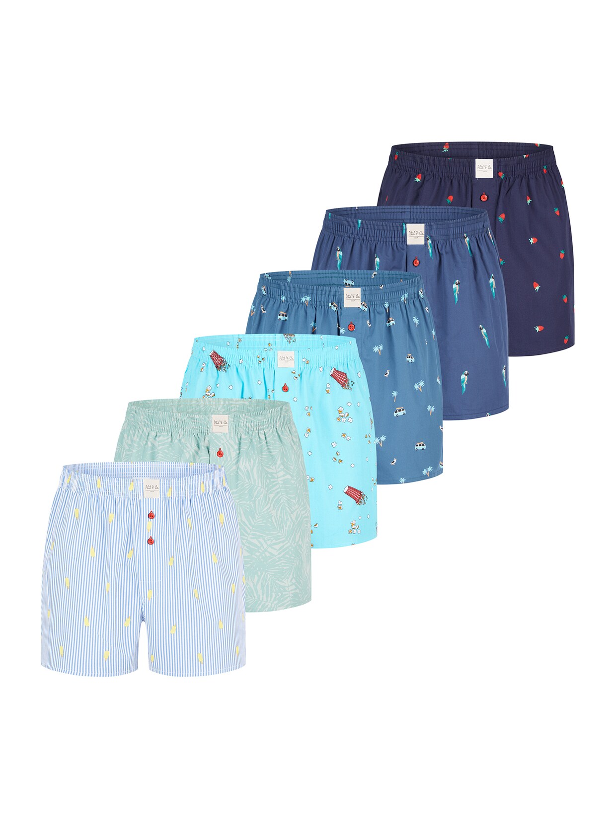 Phil & Co. Berlin Herren Boxer Classic Sets 6er Pack