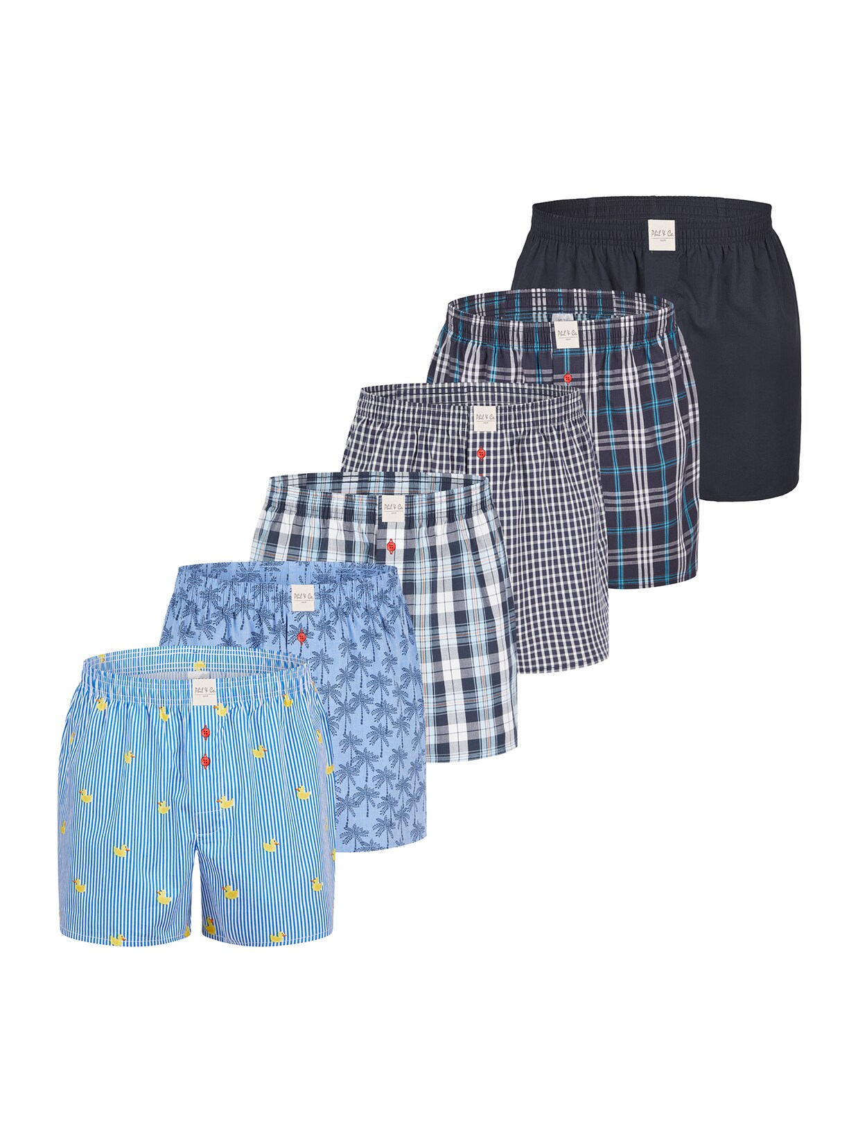 Phil & Co. Berlin Herren Boxer Classic Sets 6er Pack