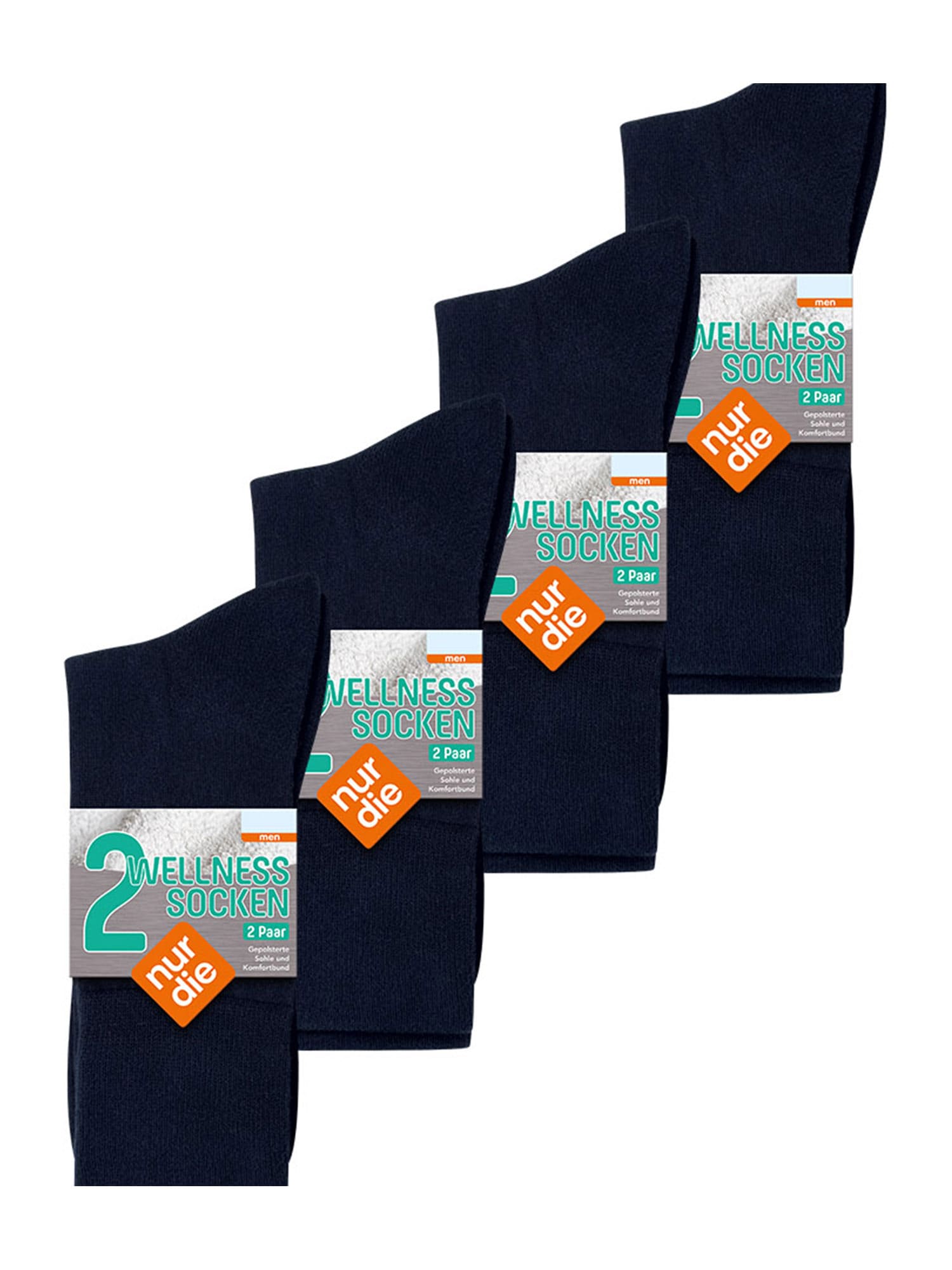 NUR DIE Herren Freizeitsocken Weiche Wellness Socken 8er Pack - Bild 1