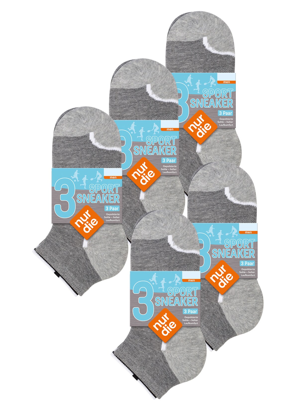 NUR DIE Herren Sneakersocken Sport und Alltag 15