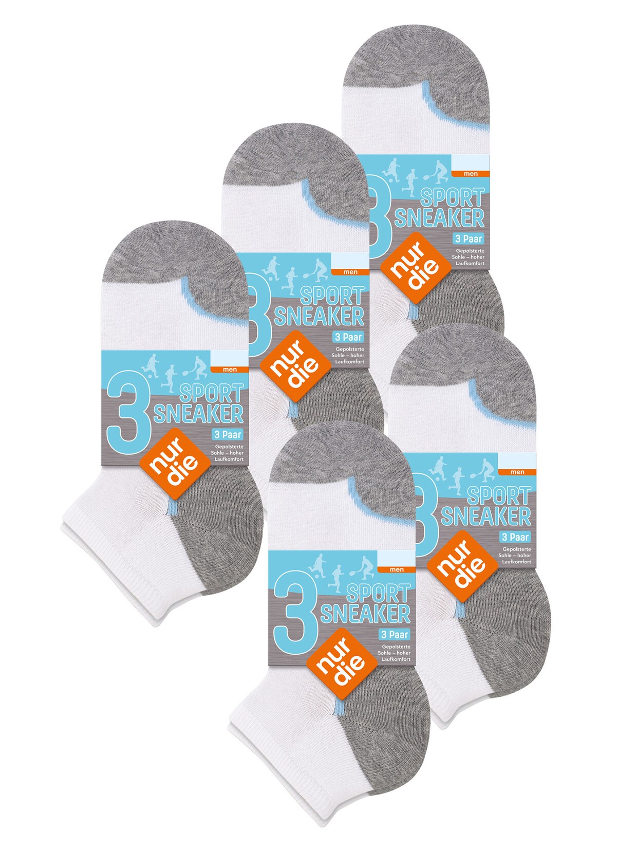 NUR DIE Herren Sneakersocken Sport und Alltag 15