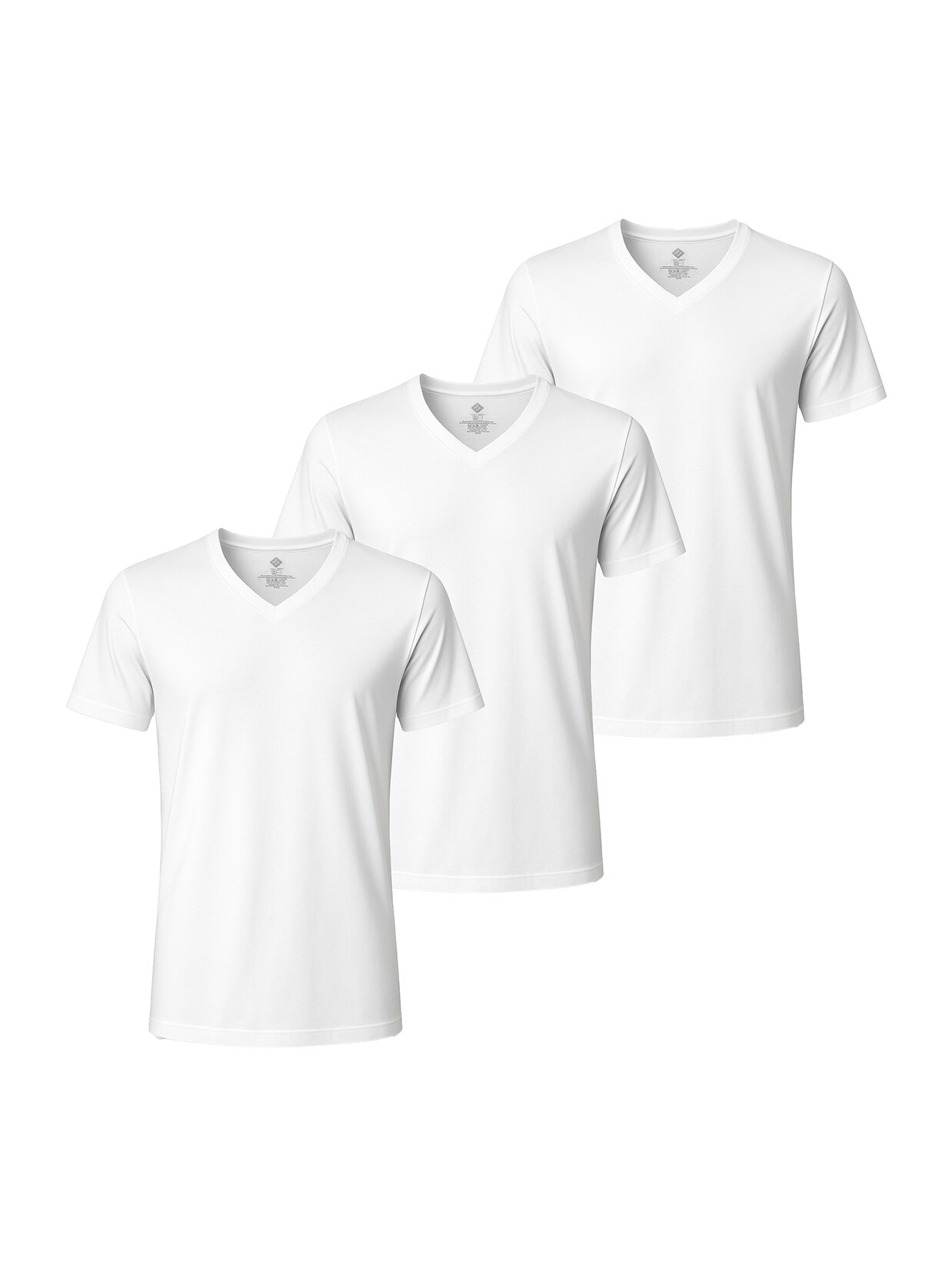 NUR DIE Herren T-Shirt Cotton Active Unterhemd 3er Pack