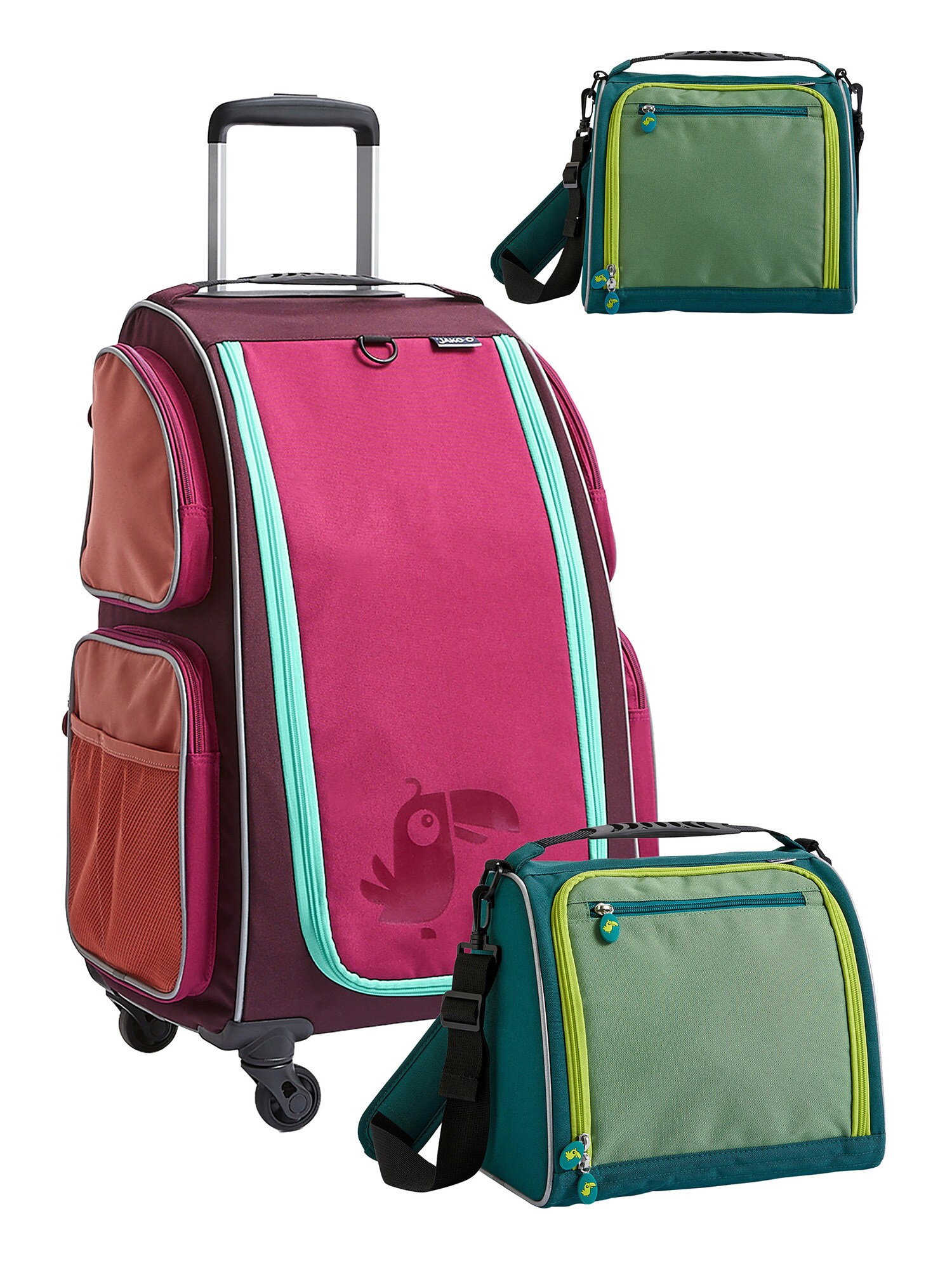 HABA Unisex Kinderkoffer Rolltrolley mit Trolleytasche und Kulturbeutel 1er Pack - Bild 1