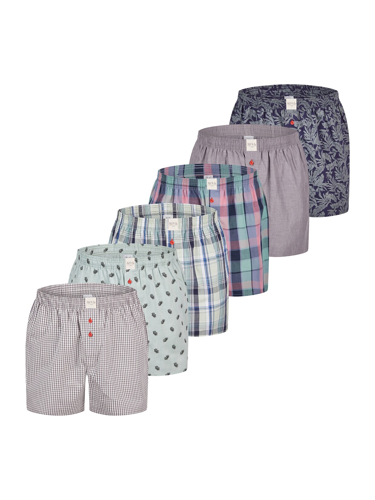 Phil & Co. Berlin Herren Boxer Classic Sets 6er Pack