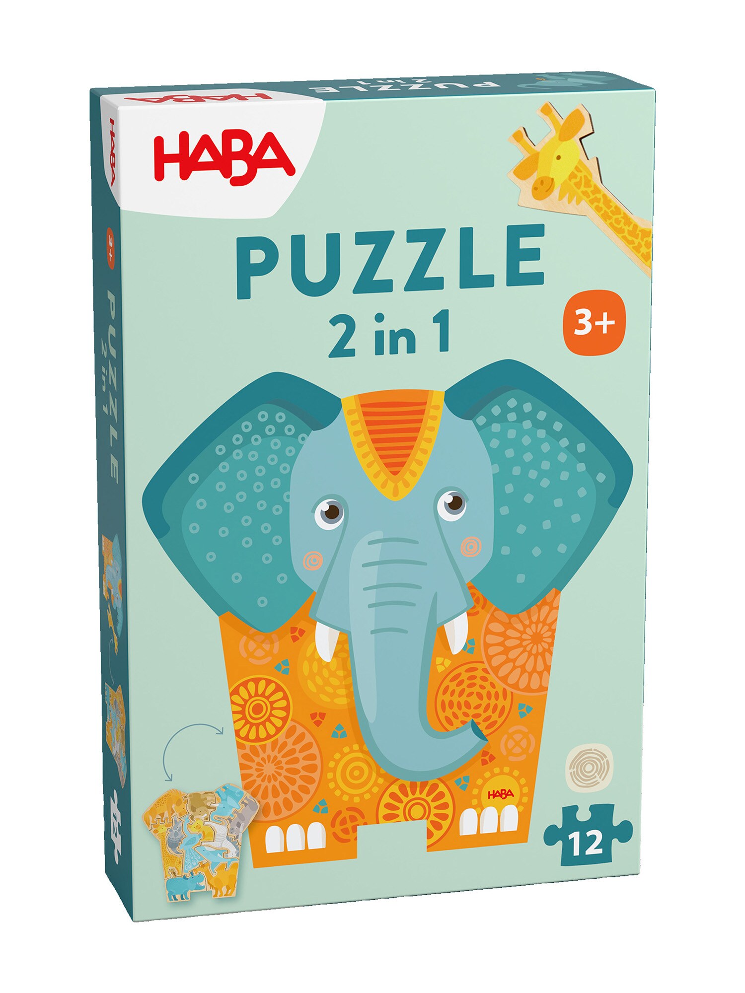 HABA Unisex Puzzle 2 in 1 Elefantastisch! 1er Pack - Bild 1