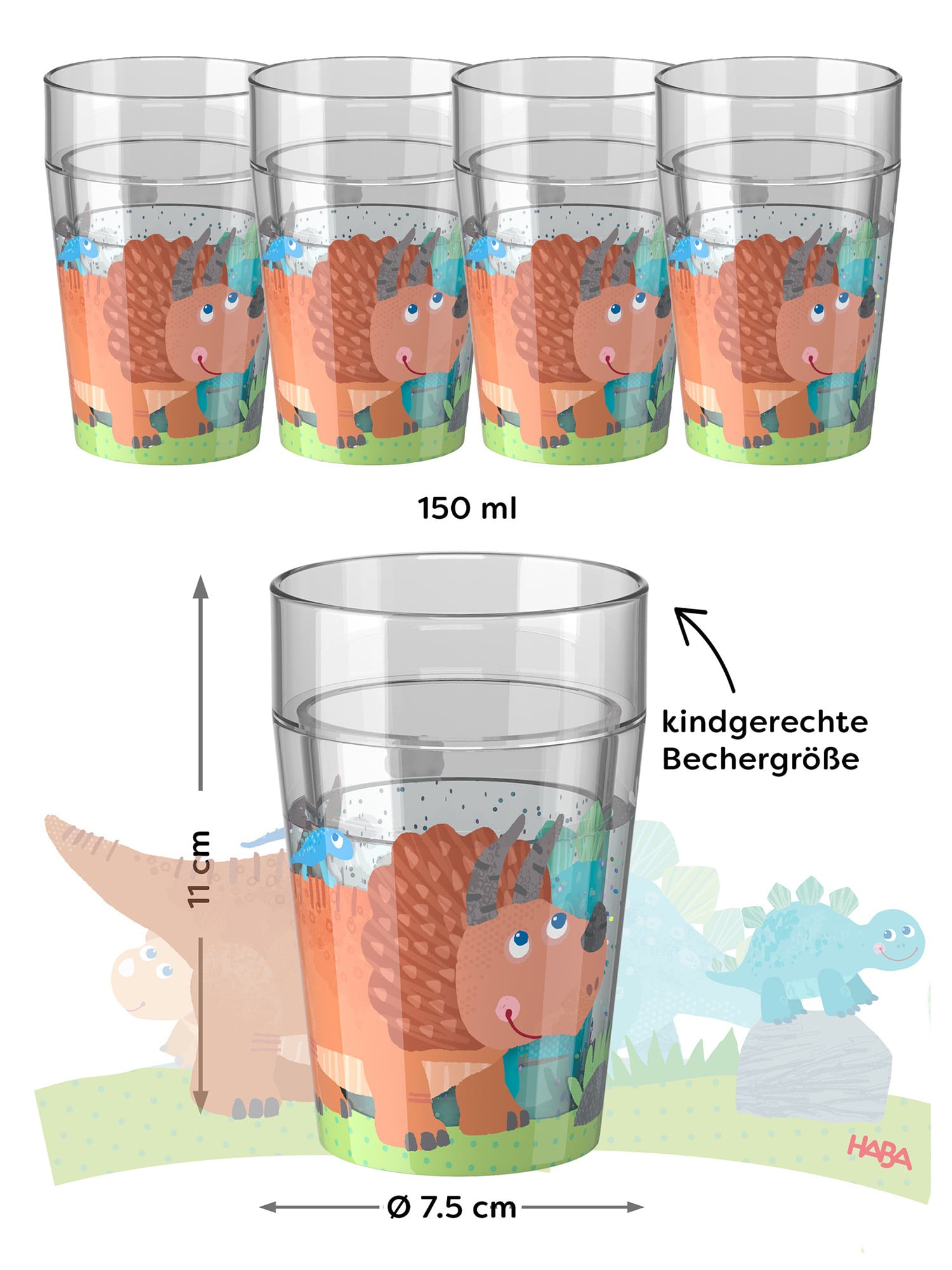 HABA Unisex Becher Glitzerbecher 4er Pack - Bild 1