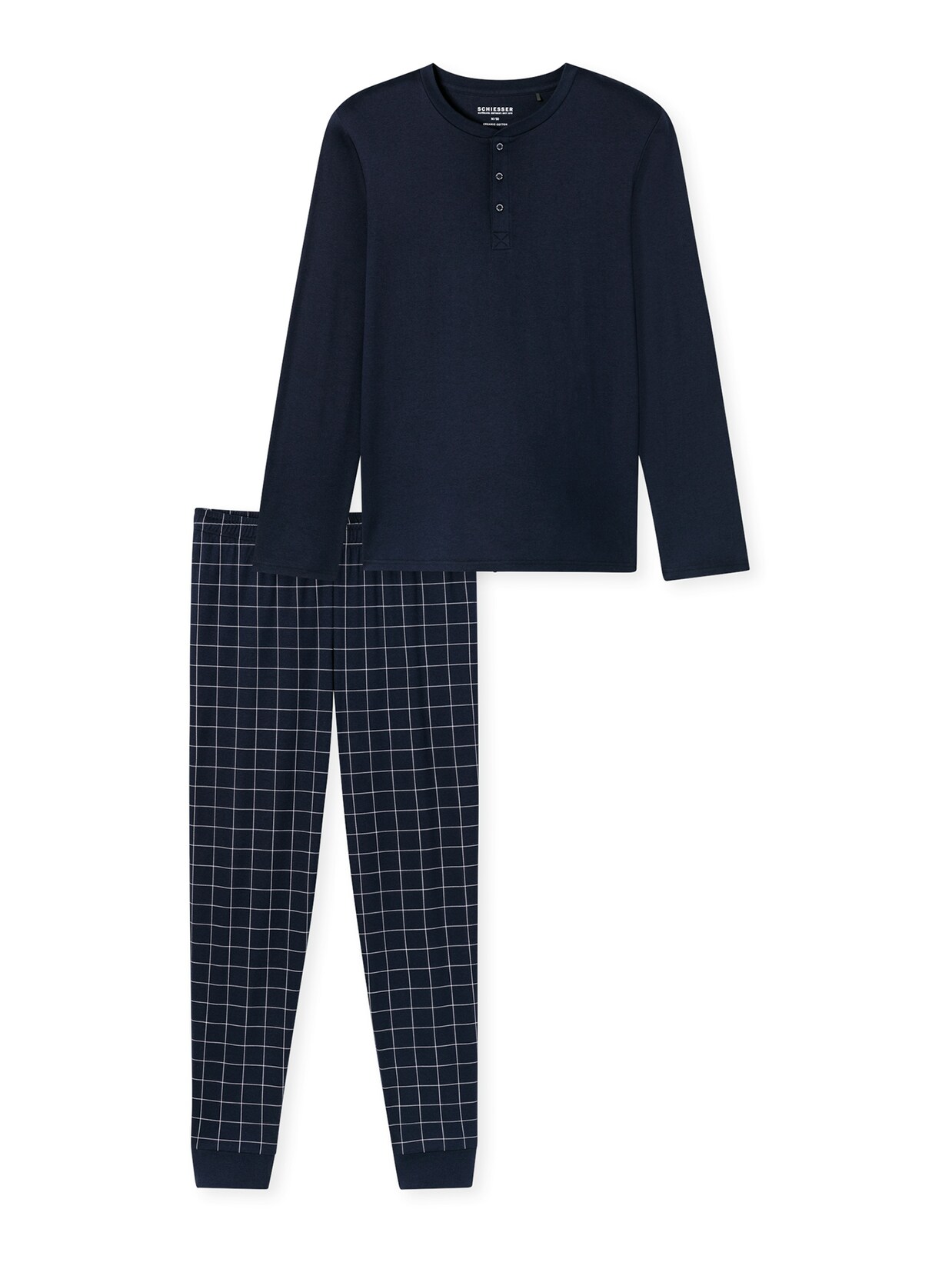 Schiesser Herren Pyjama lang - Fine Interlock 1er Pack