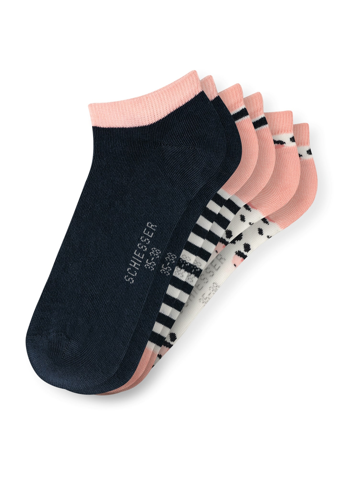 Schiesser M&auml;dchen Sneakersocken "Leo&Stripes" 3er Pack - Bild 1