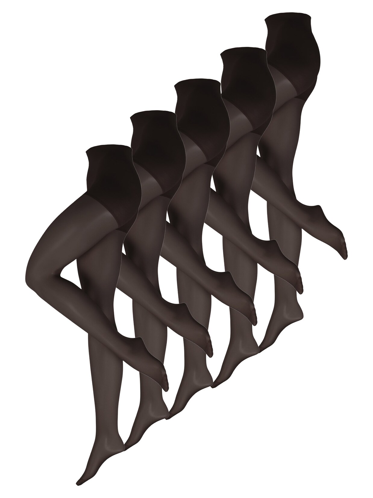 NUR DIE Damen Feinstrumpfhose Ohne Bund 20 DEN 5