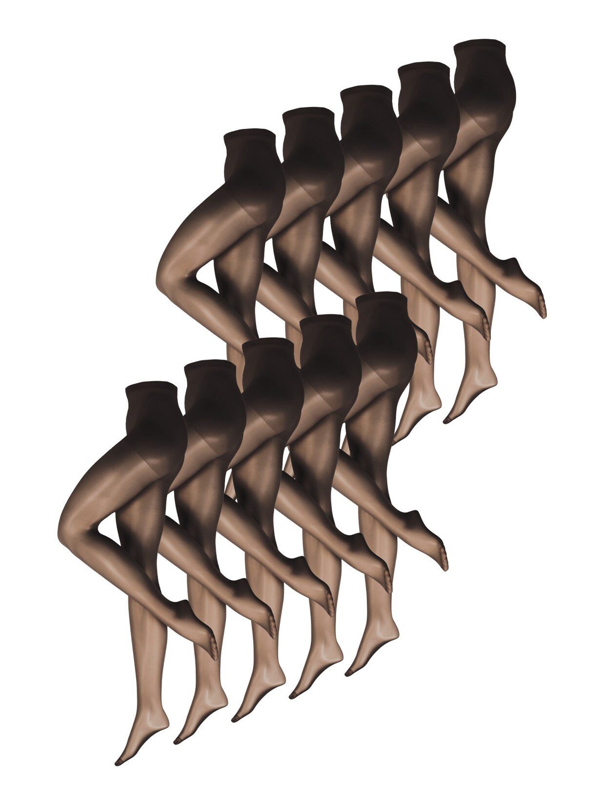 NUR DIE Damen Feinstrumpfhose Seidenfein 15 DEN 10