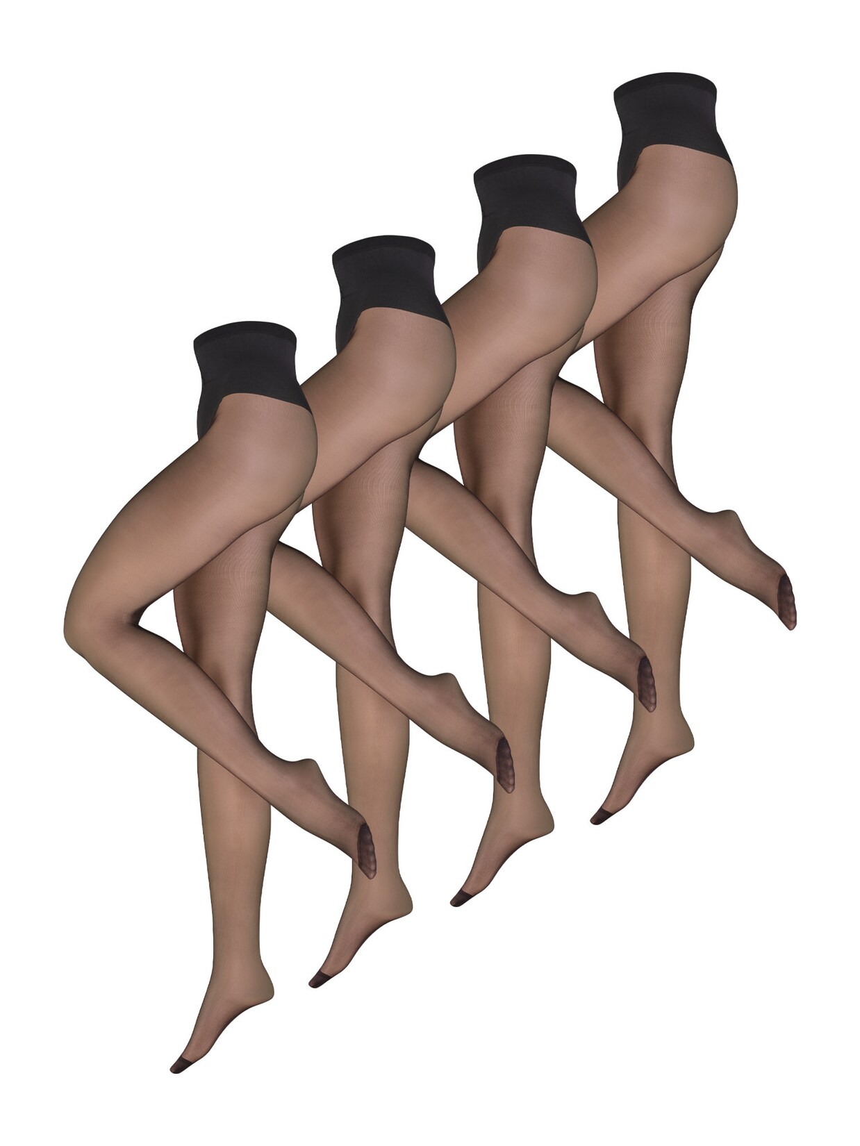 NUR DIE Damen Feinstrumpfhose Seidenfein In Shape 15 DEN 4