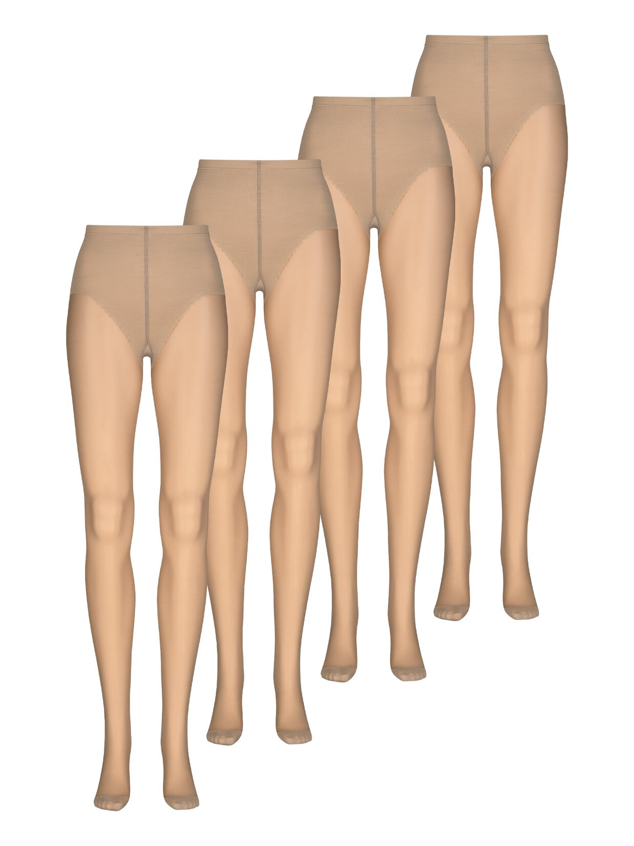 NUR DIE Damen Feinstrumpfhose Seidenfein In Shape 15 DEN 4