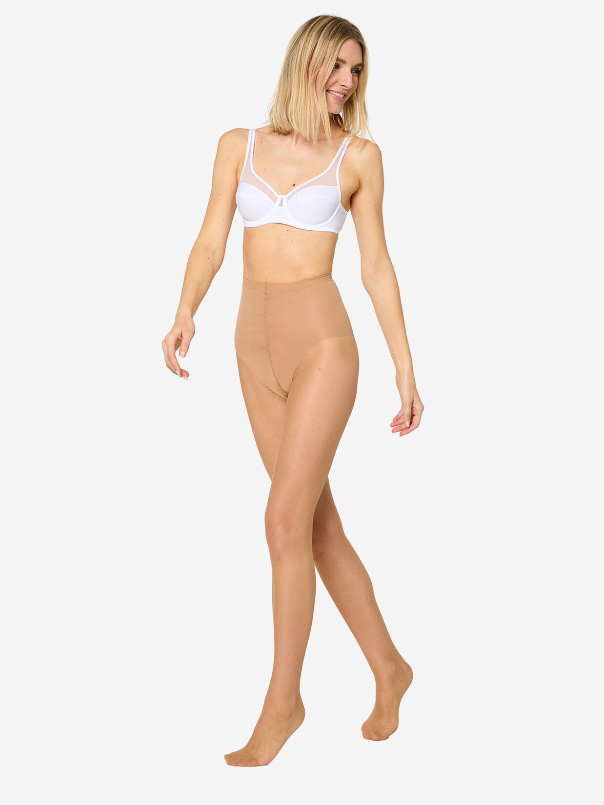 NUR DIE Damen Feinstrumpfhose Seidenfein In Shape 15 DEN 4