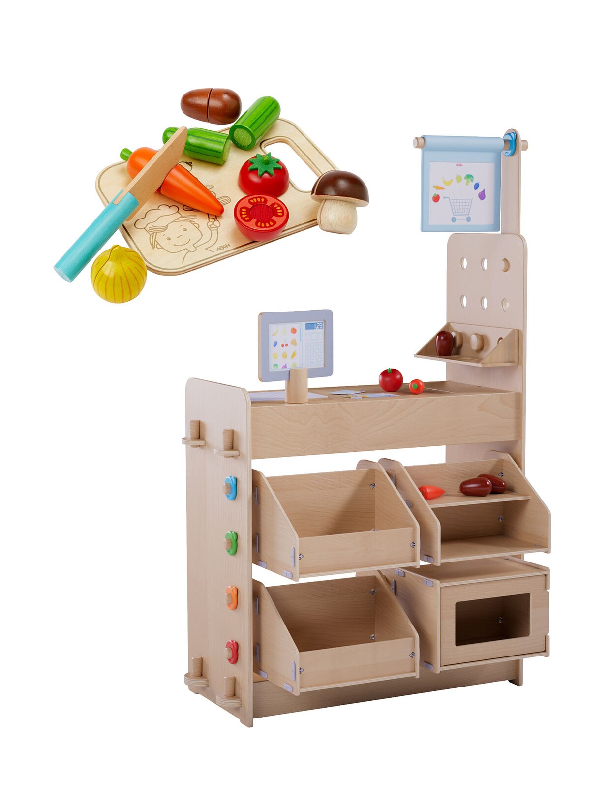 HABA Unisex Kaufladen Creative Play Studio 4 in 1 Set 1er Pack | 04069616135083