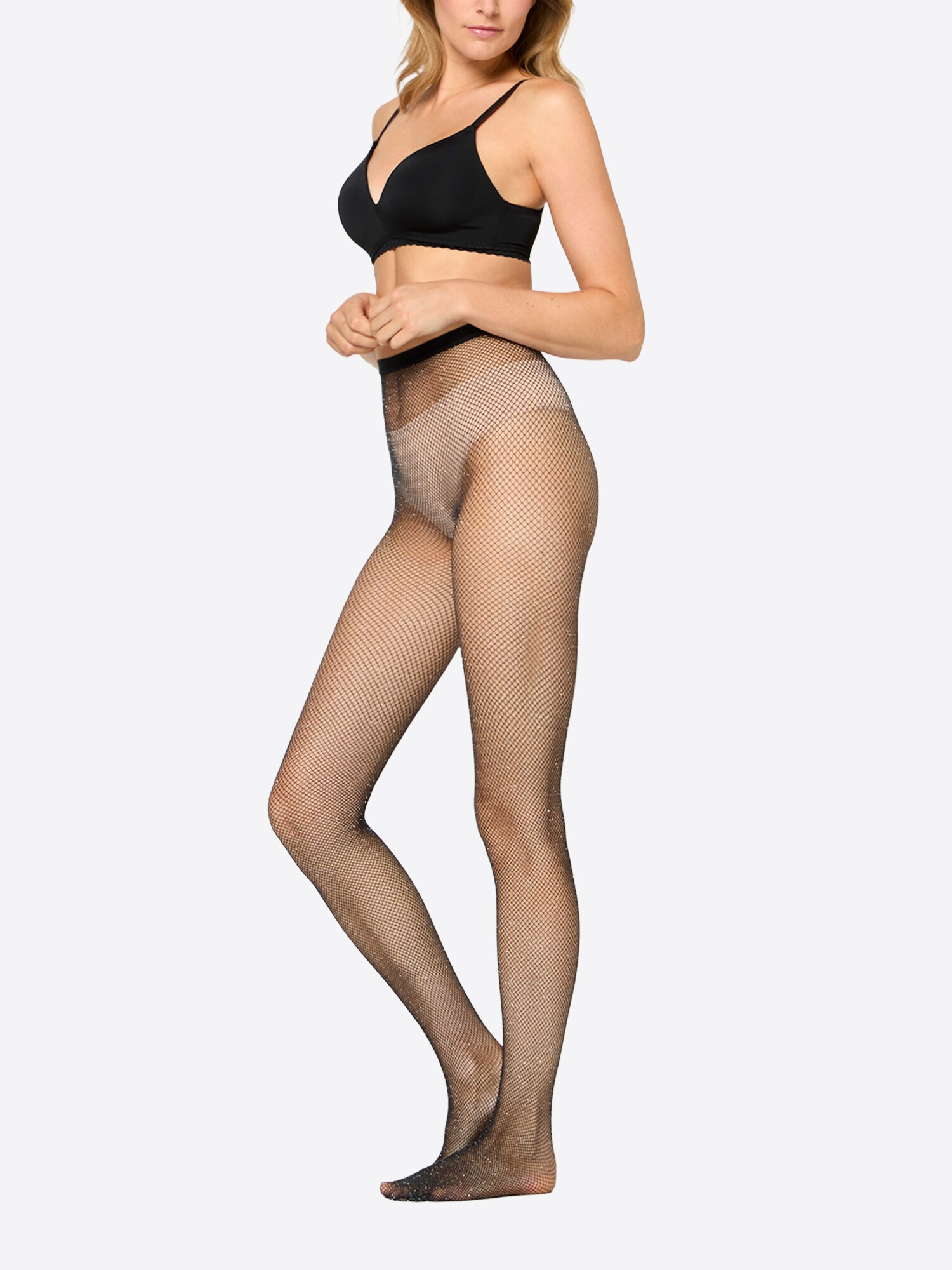 NUR DIE Damen Feinstrumpfhose Glitzer Netzstrumpfhose 1er Pack - Bild 1