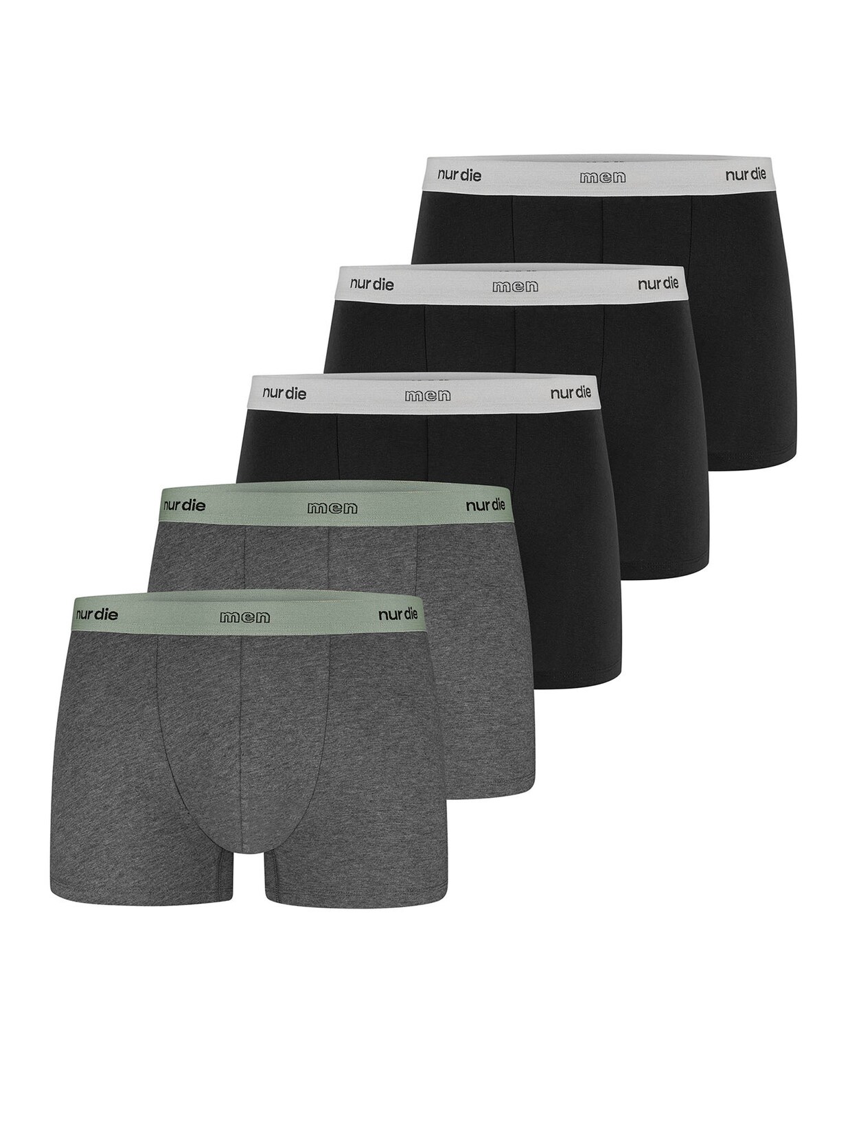 NUR DIE Herren Boxer Organic Cotton 5er Pack