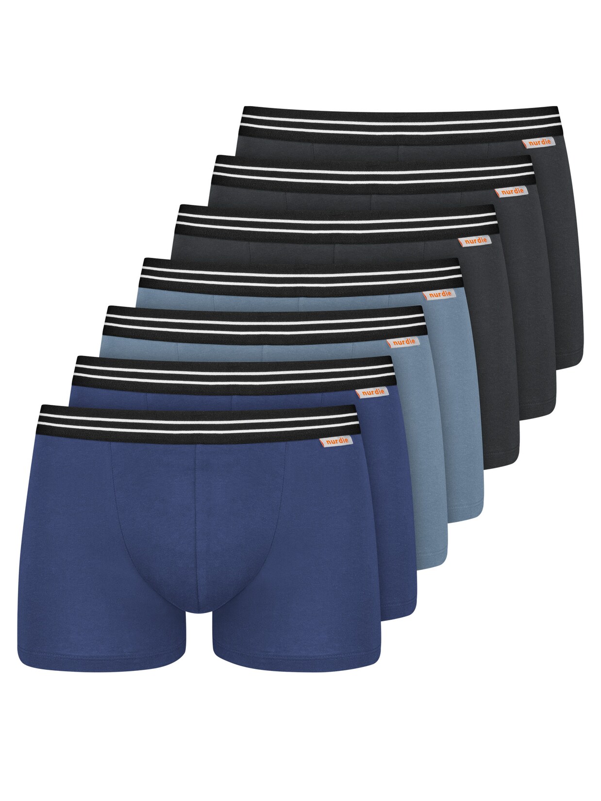 NUR DIE Herren Boxer Cotton Stretch 7er Pack