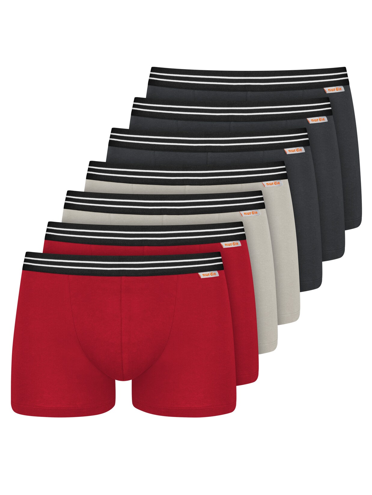 NUR DIE Herren Boxer Cotton Stretch 7er Pack