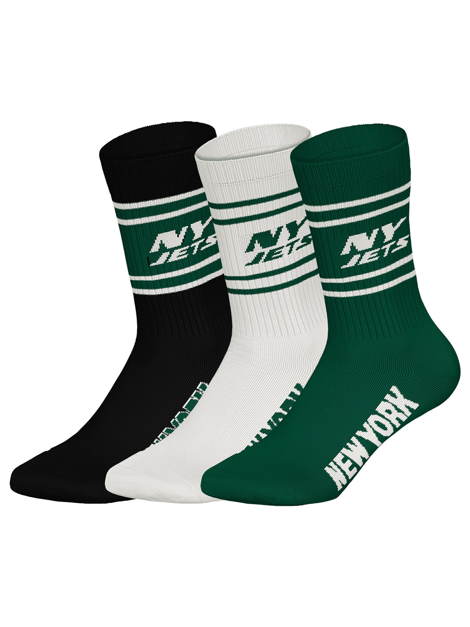 Huddle Unisex Freizeitsocken NY Jets Crew 3er Pack - Bild 1