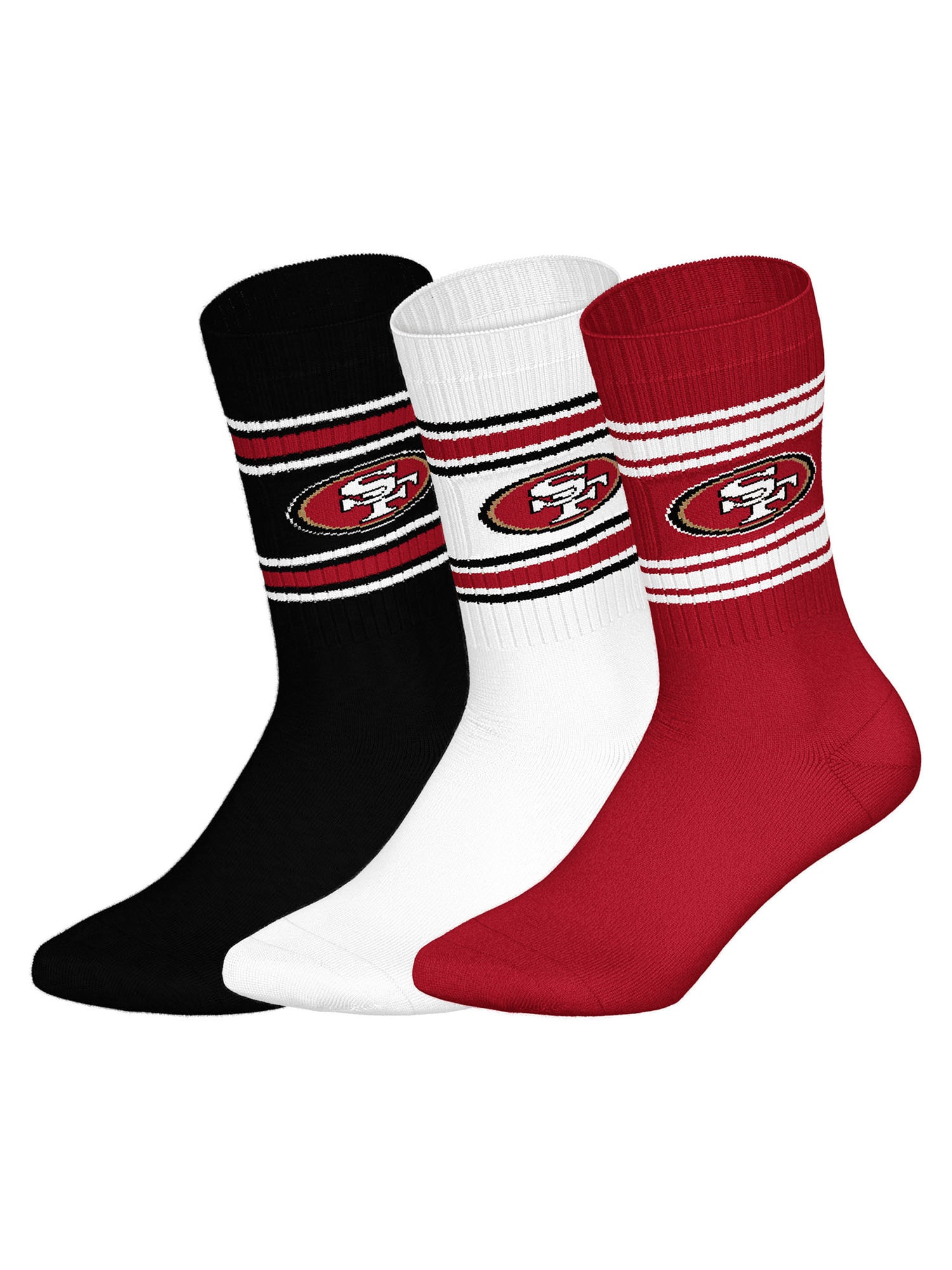 Huddle Unisex Freizeitsocken San Francisco 49Ers Crew 3er Pack - Bild 1
