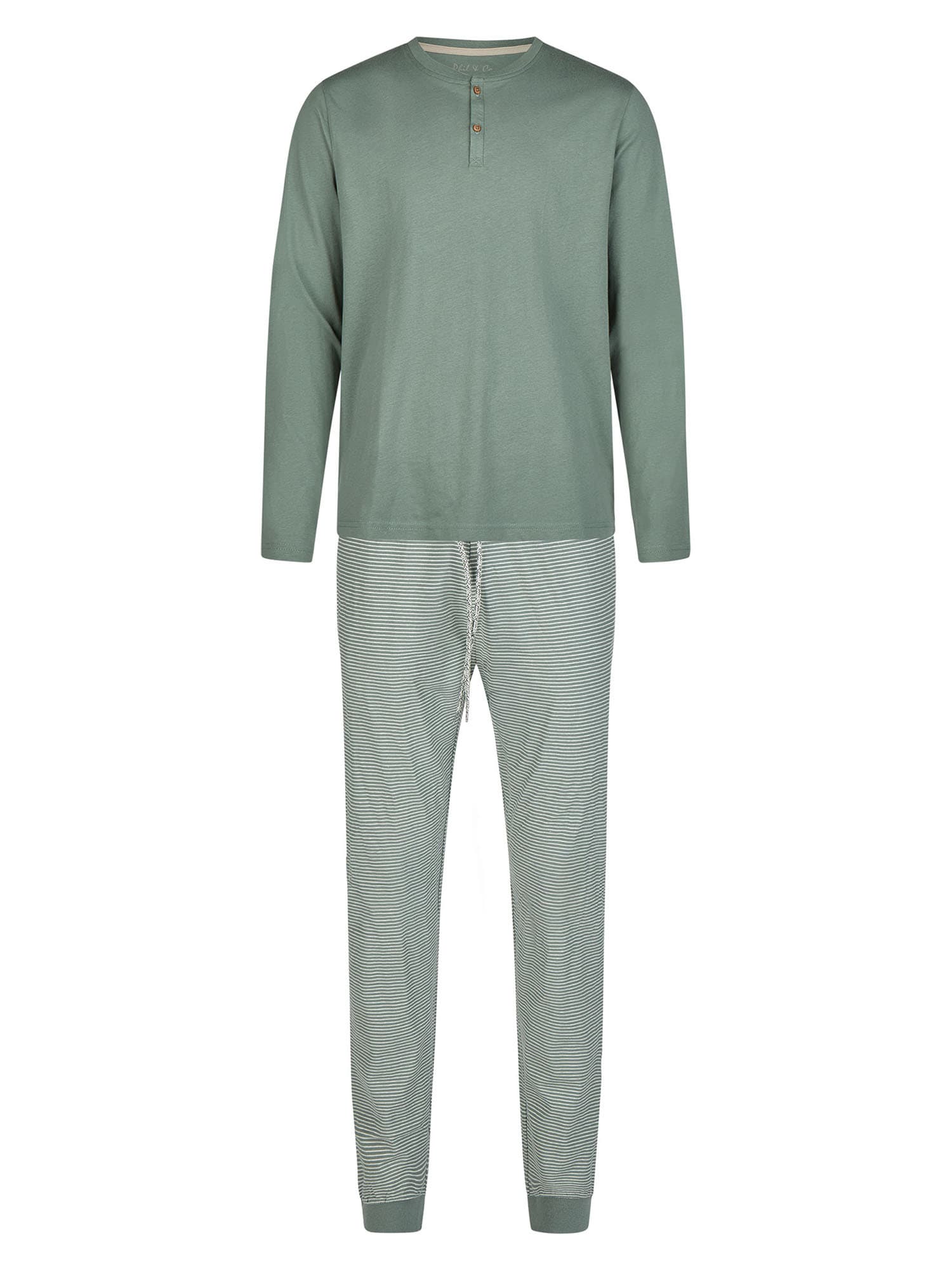 Phil & Co. Berlin Herren Pyjama Henley 1er Pack - Bild 1