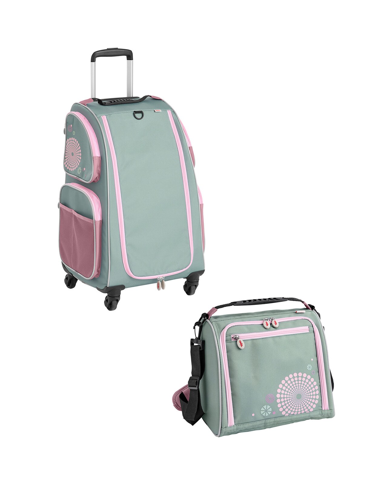 HABA Unisex Kinderkoffer Schranktrolley 4 Rollen und Trolleytasche 1er Pack