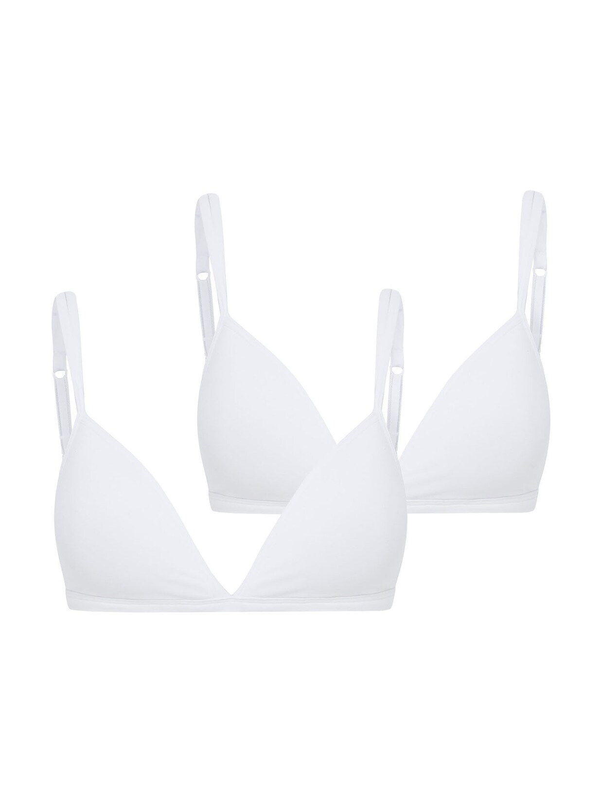 SKINY Damen Triangel-BH Cotton Essentials 2er Pack