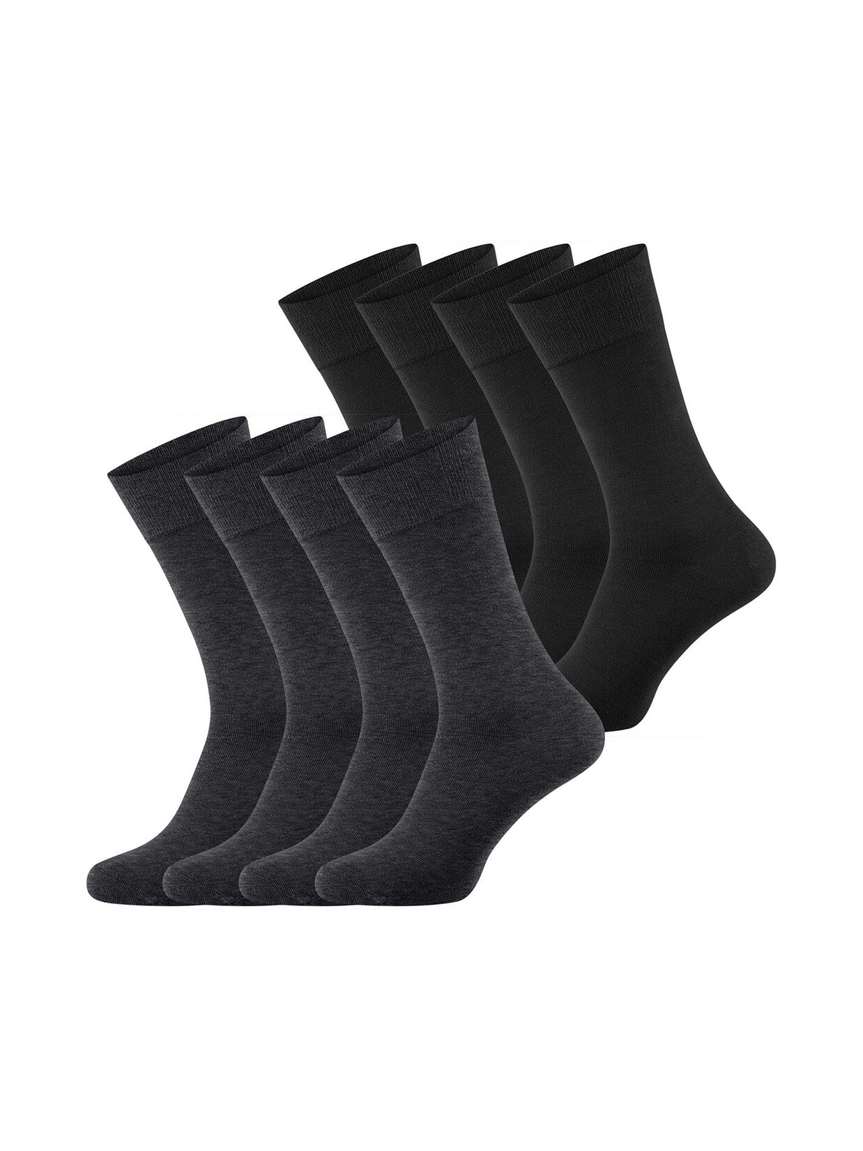 NUR DIE Herren Freizeitsocken Bambus Komfortbund 8er Pack