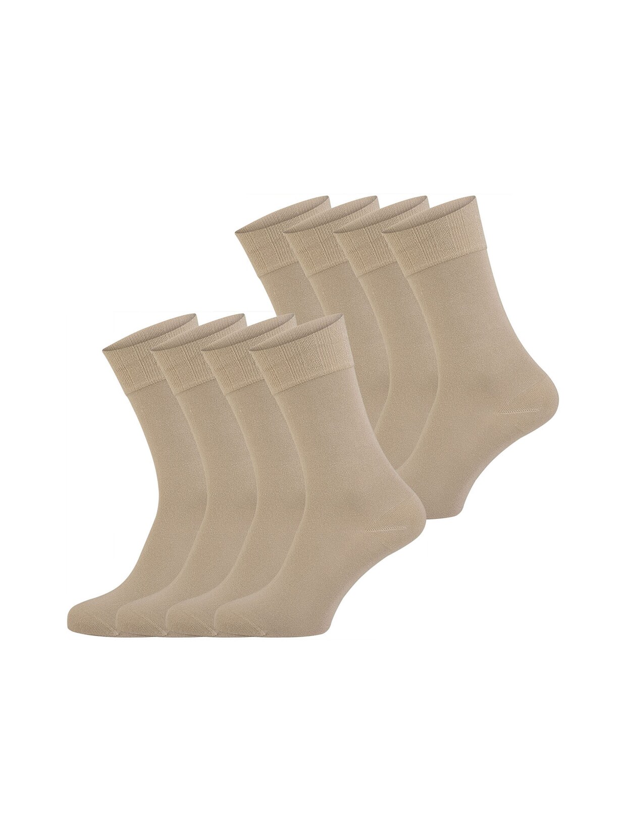 NUR DIE Herren Freizeitsocken Bambus Komfortbund 8er Pack