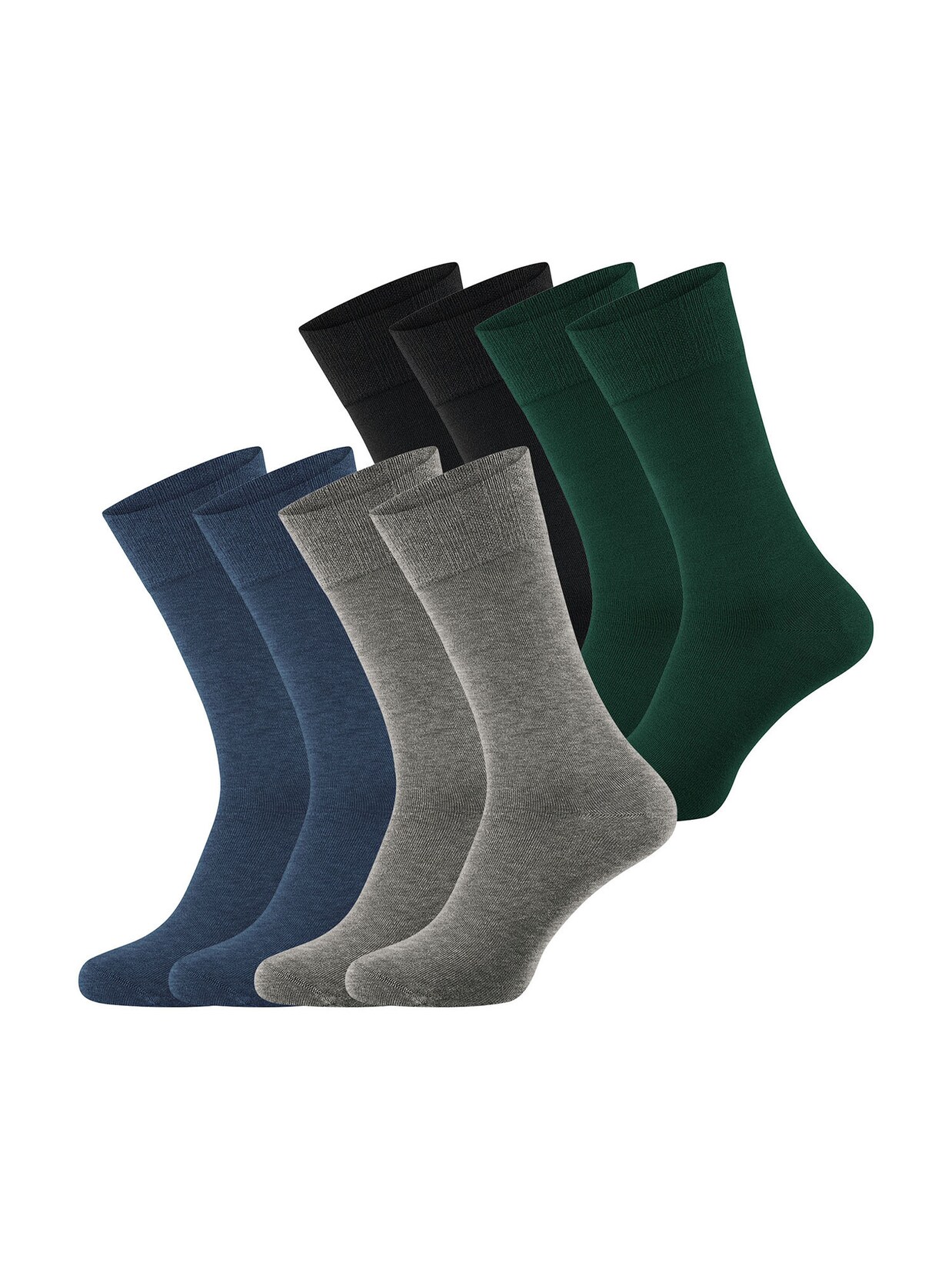 NUR DIE Herren Freizeitsocken Bambus Komfortbund 8er Pack