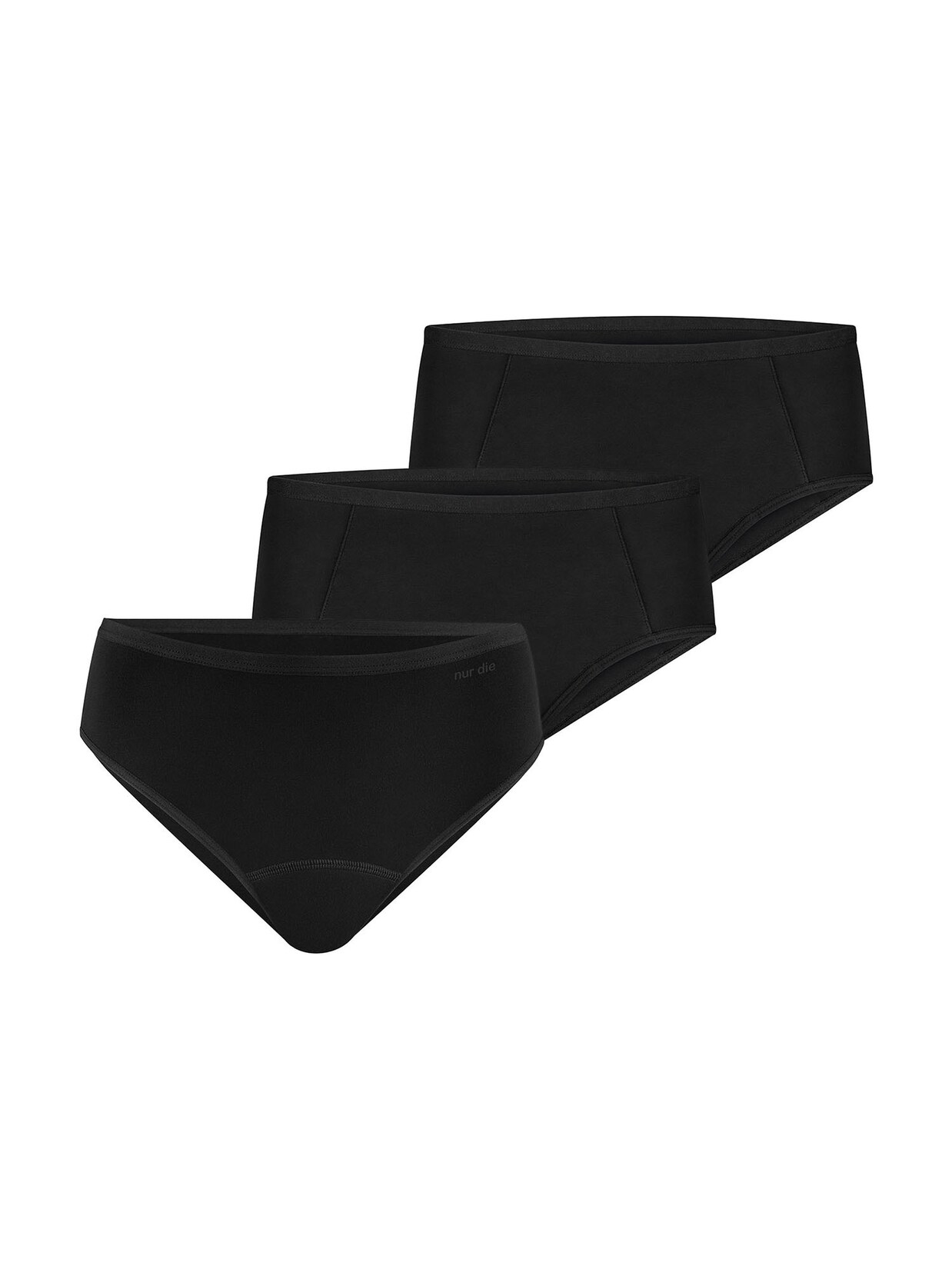 NUR DIE Damen Periodenslip Protection Trio Panty mittelstark extrastark 3er Pack