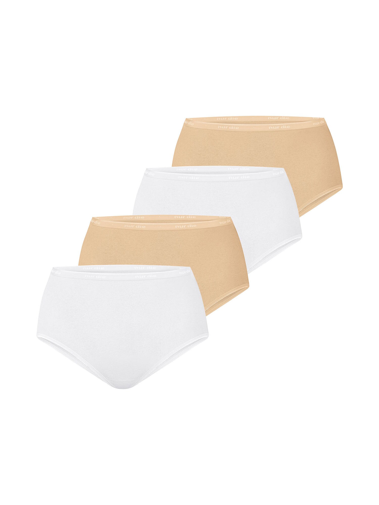 NUR DIE Damen Taillenslip Bio-Baumwolle GOTS-zertifiziert 4er Pack - Bild 1