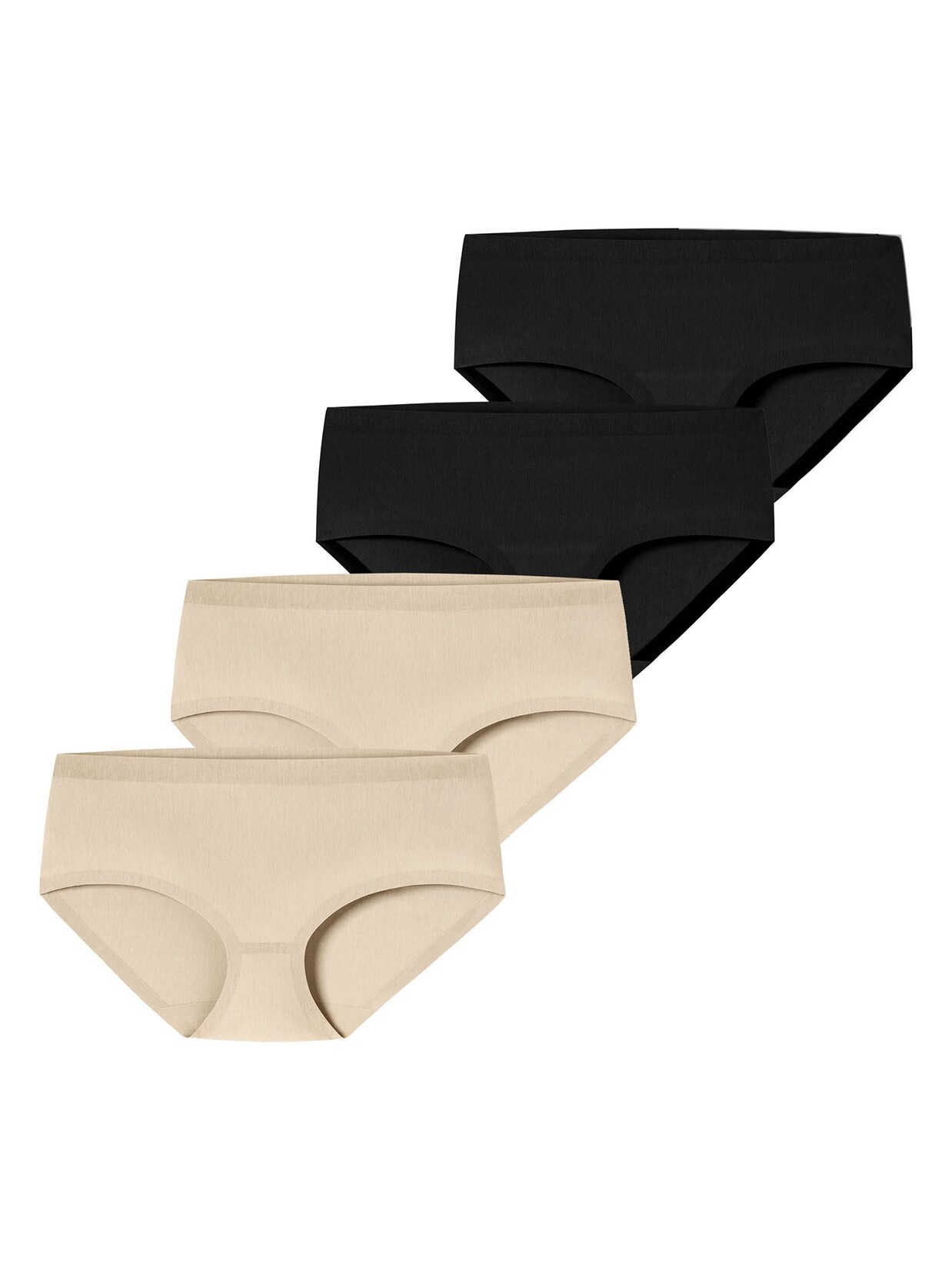 Schiesser Damen Panty Invisible Cotton 4er Pack