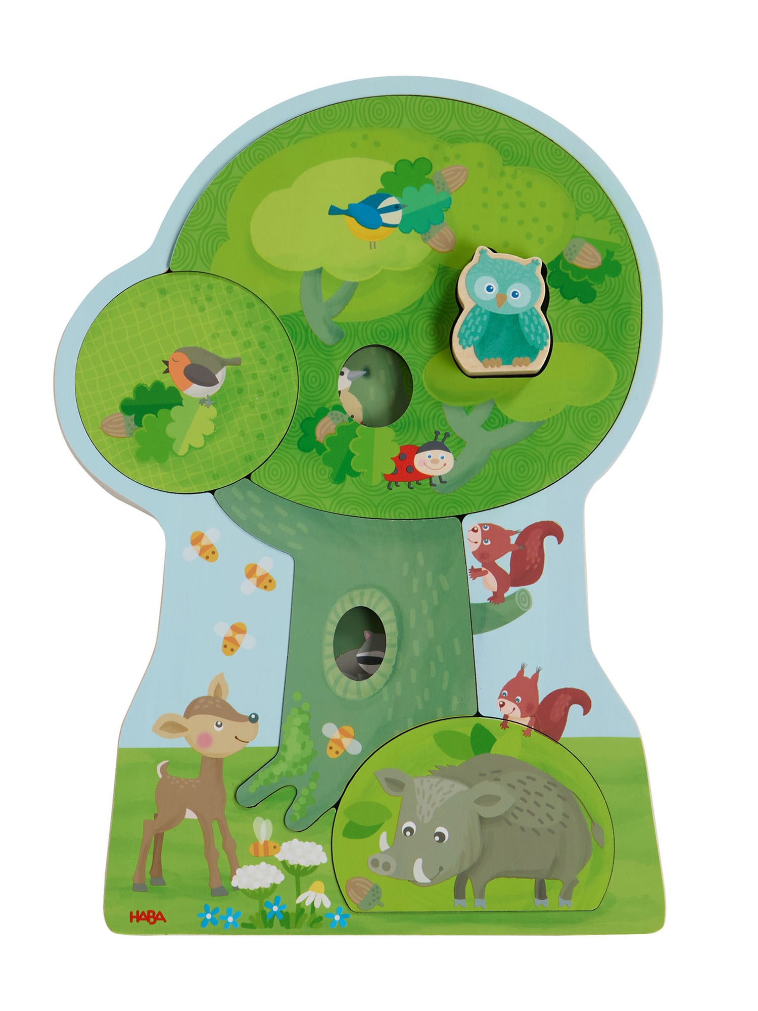HABA Unisex Puzzle Holz Waldtiere 1er Pack - Bild 1