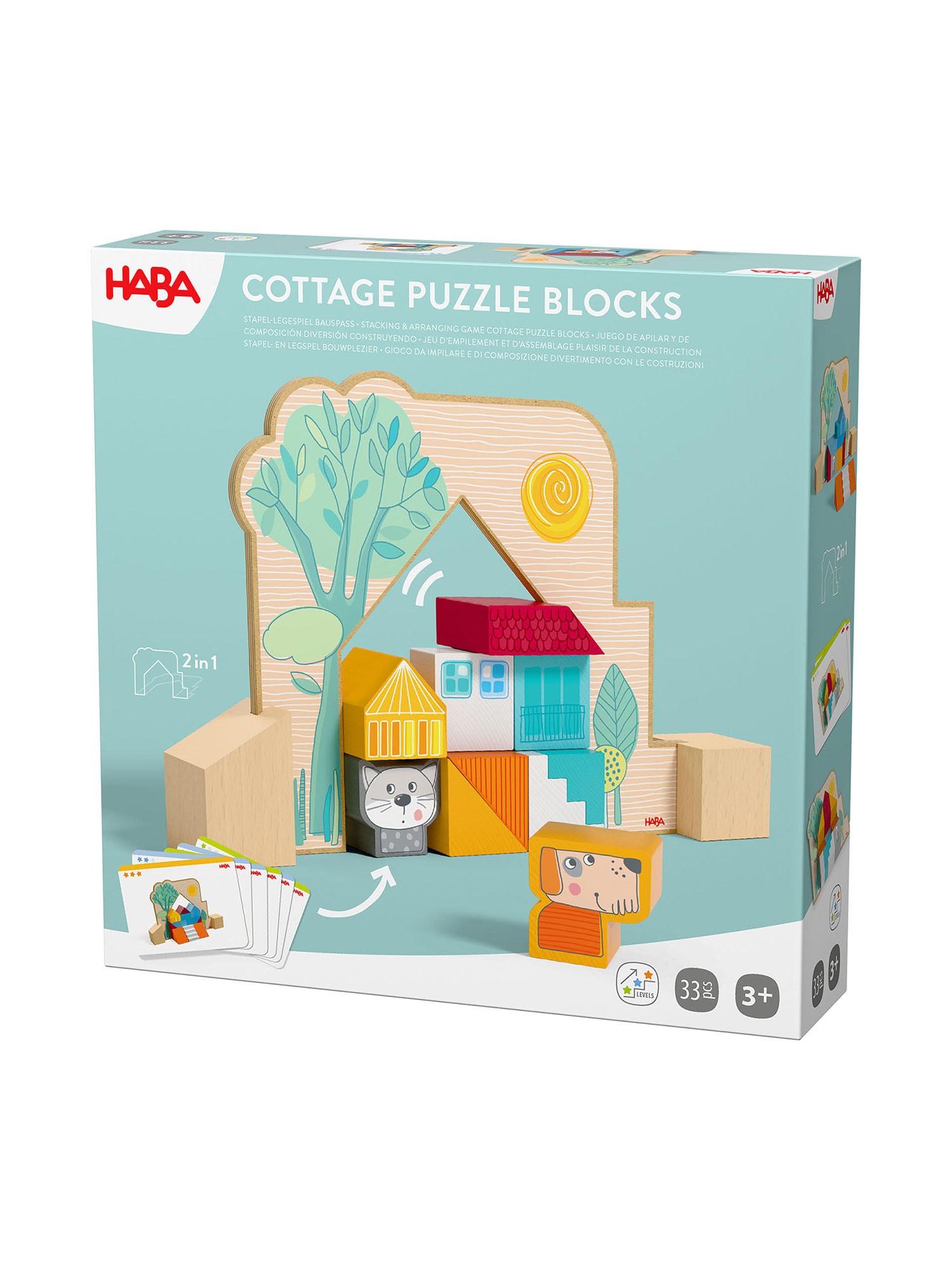 HABA Unisex Steckpuzzle Stapel-Legespiel Bauspa&szlig; 1er Pack - Bild 1