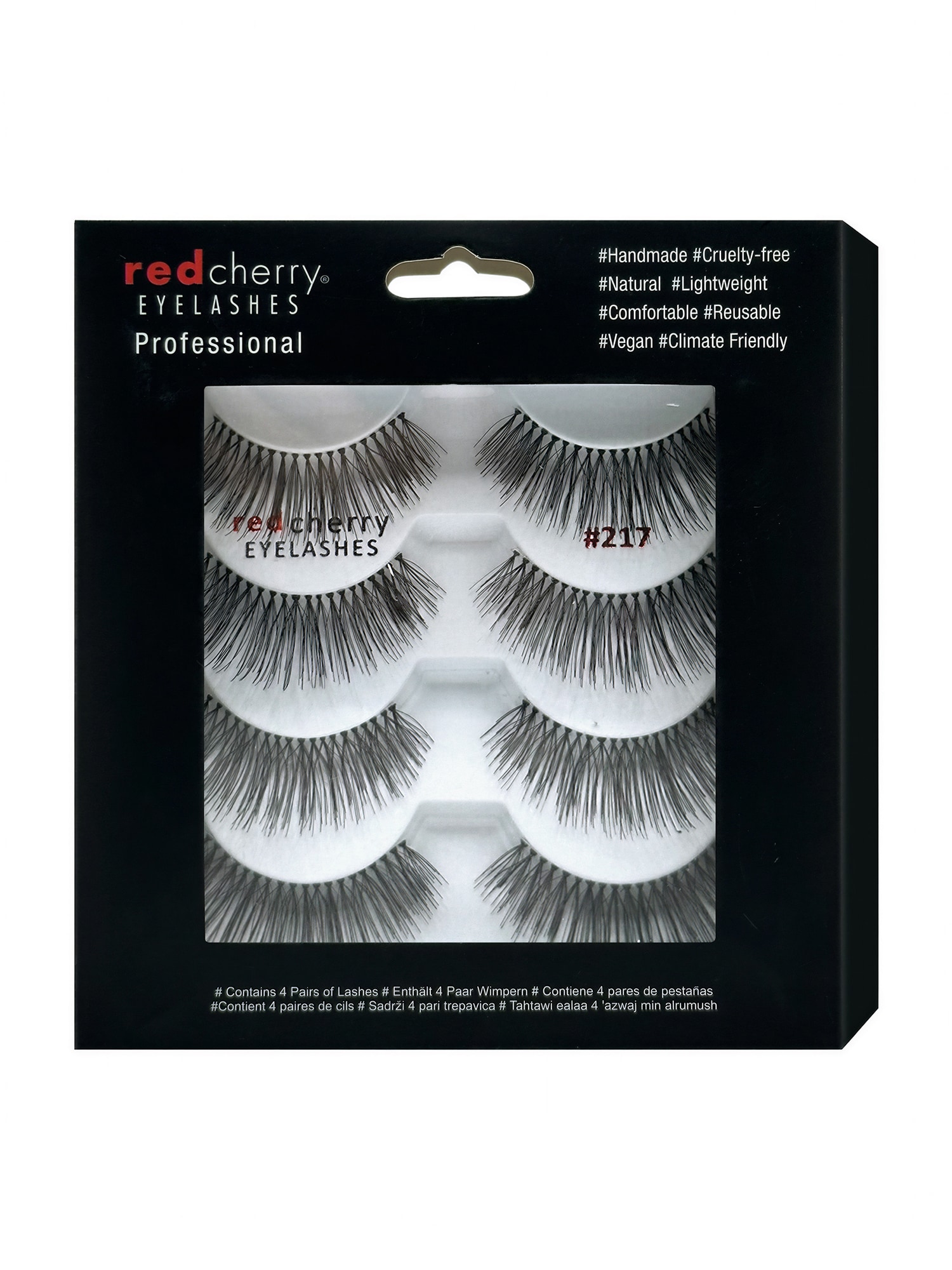 Red Cherry Eyelashes Damen Bandwimpern 217 - 4 Pairs 1er Pack - Bild 1
