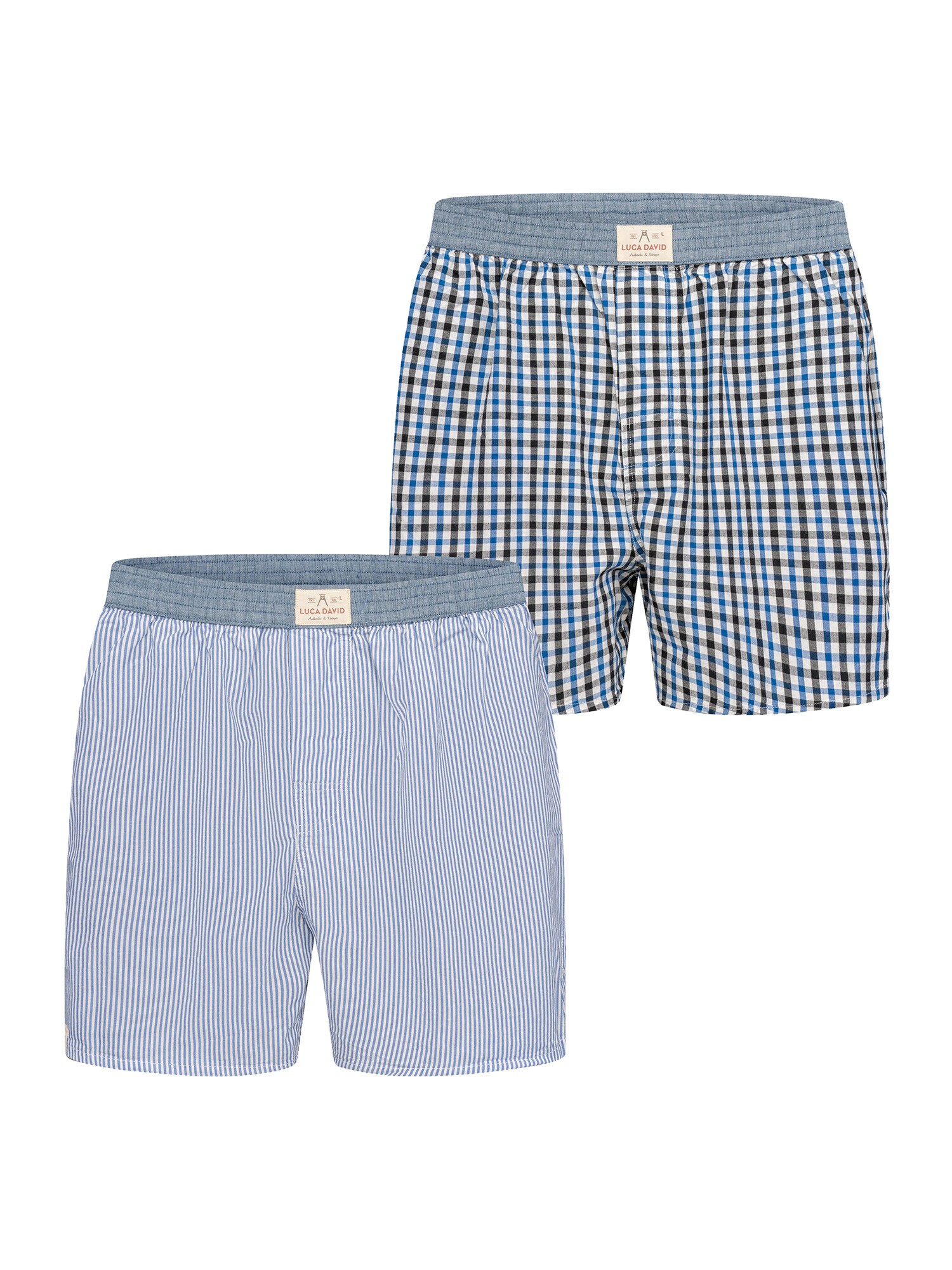 Luca David Herren Boxer Karos 2er Pack - Bild 1