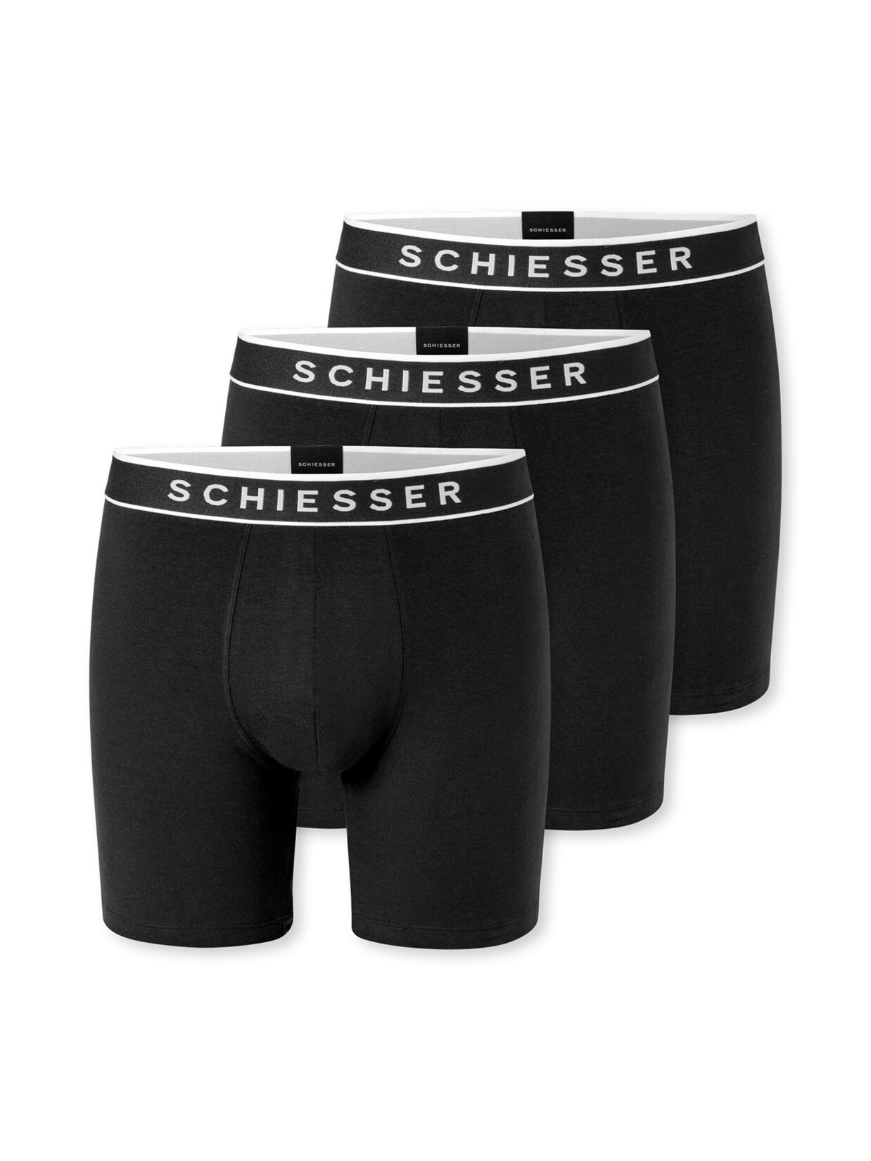 Schiesser Herren Langer Boxer 955 Multi 3er Pack