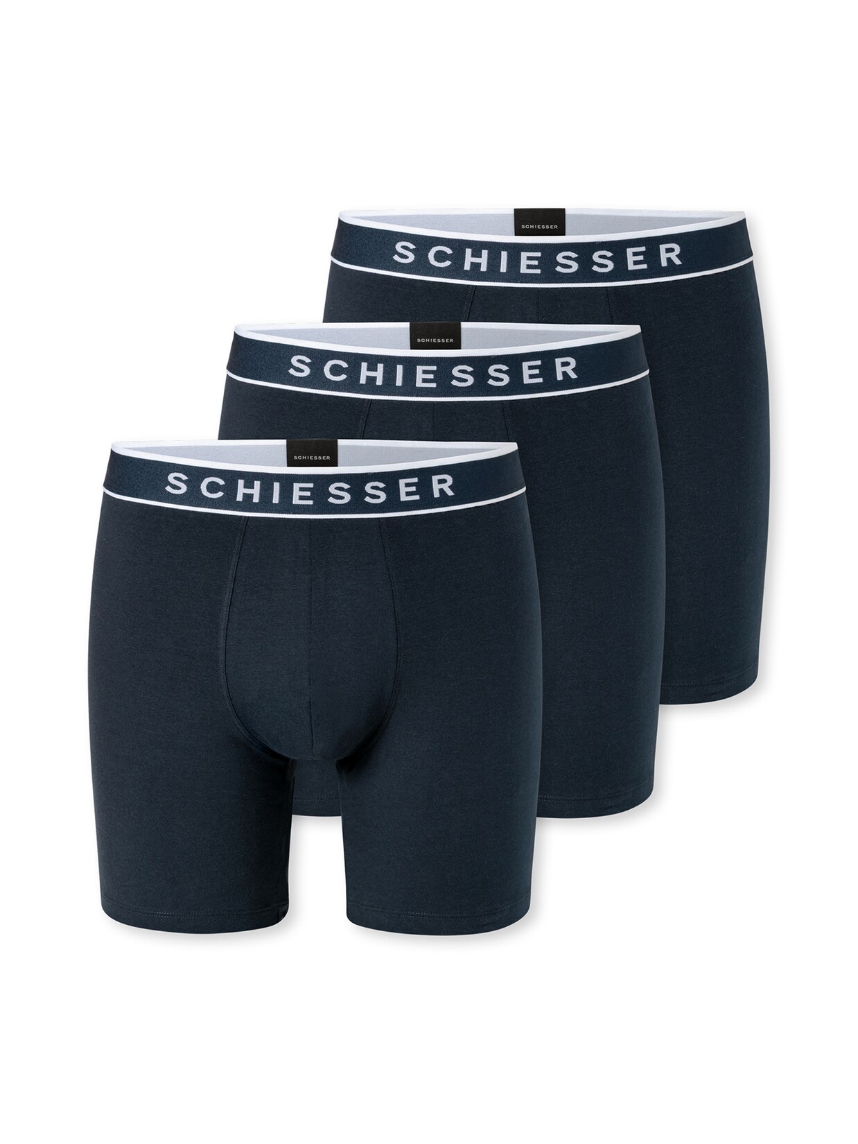 Schiesser Herren Langer Boxer 955 Multi 3er Pack