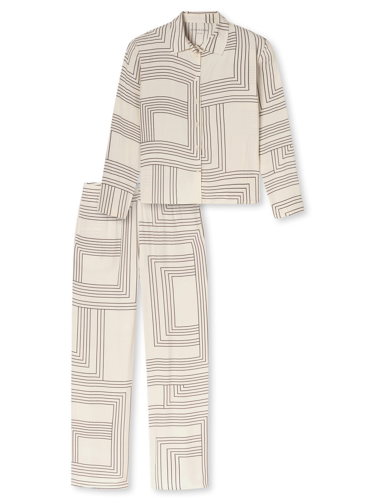 Schiesser Damen Schlafanzug Selected Premium Warming 1er Pack