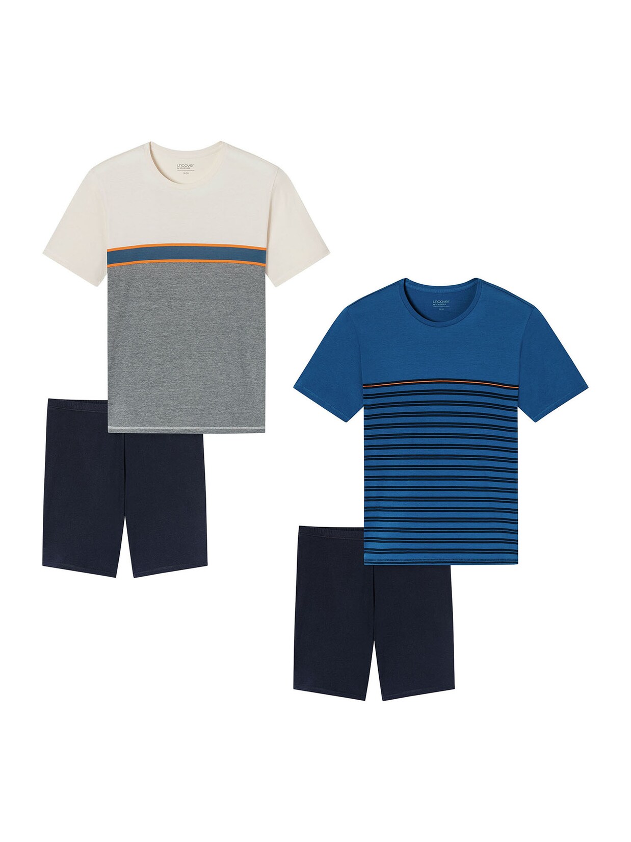 uncover by SCHIESSER Herren Schlafanzug Nightwear - kurz 2er Pack
