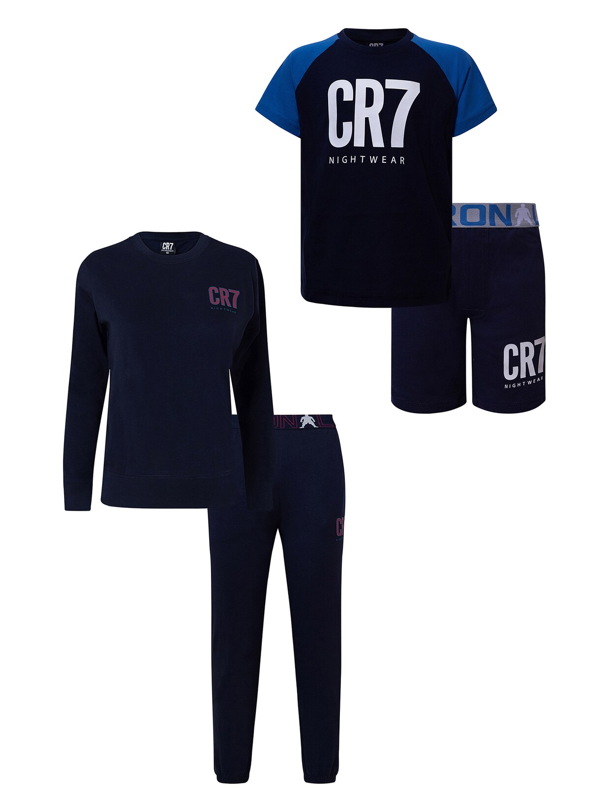 CR7 Cristiano Ronaldo Jungen Pyjama Basic Short&Long 2er Pack