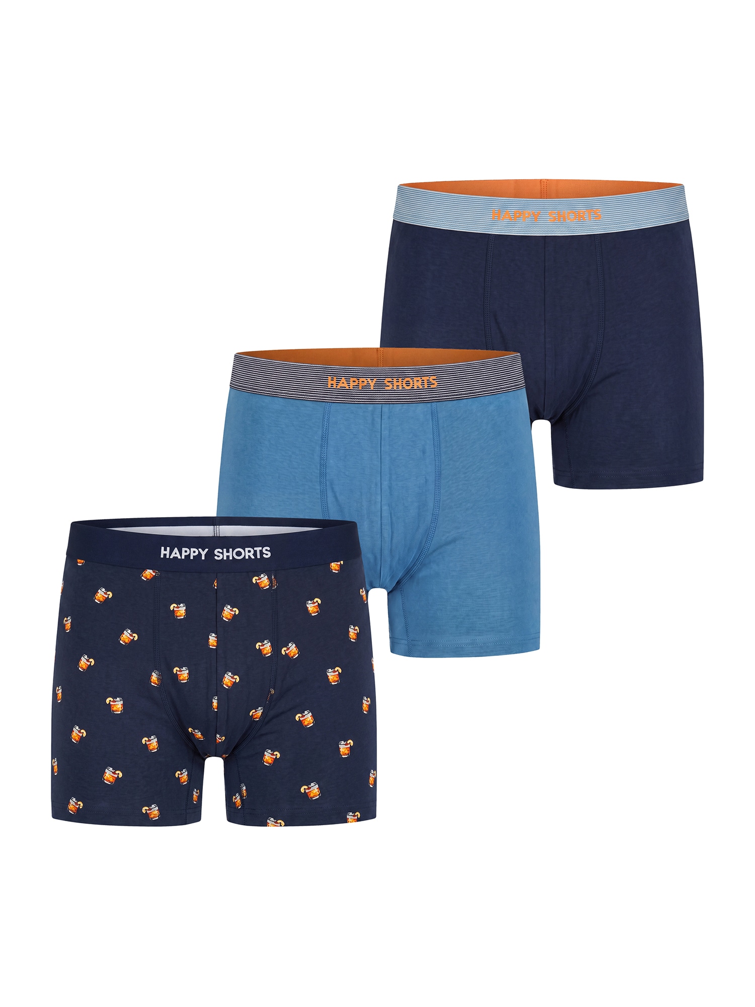Happy Shorts Herren Trunk Jersey 3er Pack - Bild 1