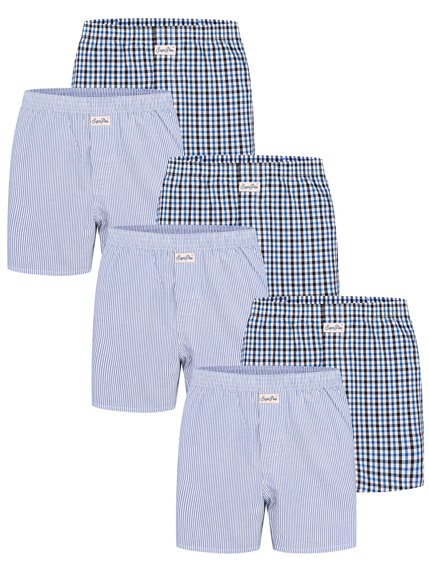 Sugar Pine Herren Boxer Mix Karos 6er Pack - Bild 1
