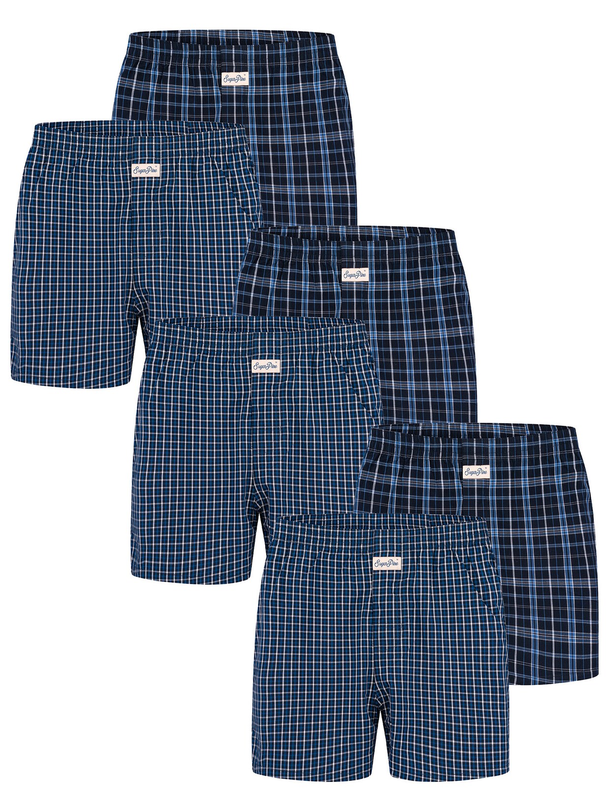 Sugar Pine Herren Boxer Mix Karos 6er Pack