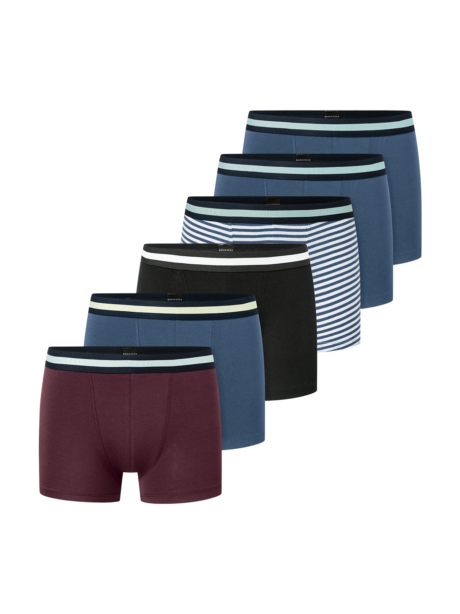 Schiesser Jungen Trunk 955 Multi 6er Pack - Bild 1
