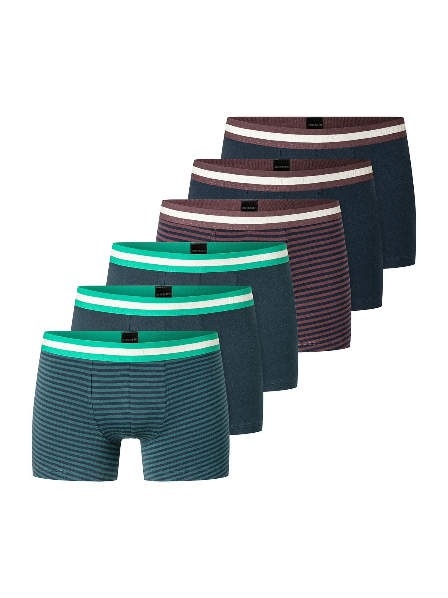Schiesser Jungen Trunk 955 Multi 6er Pack - Bild 1