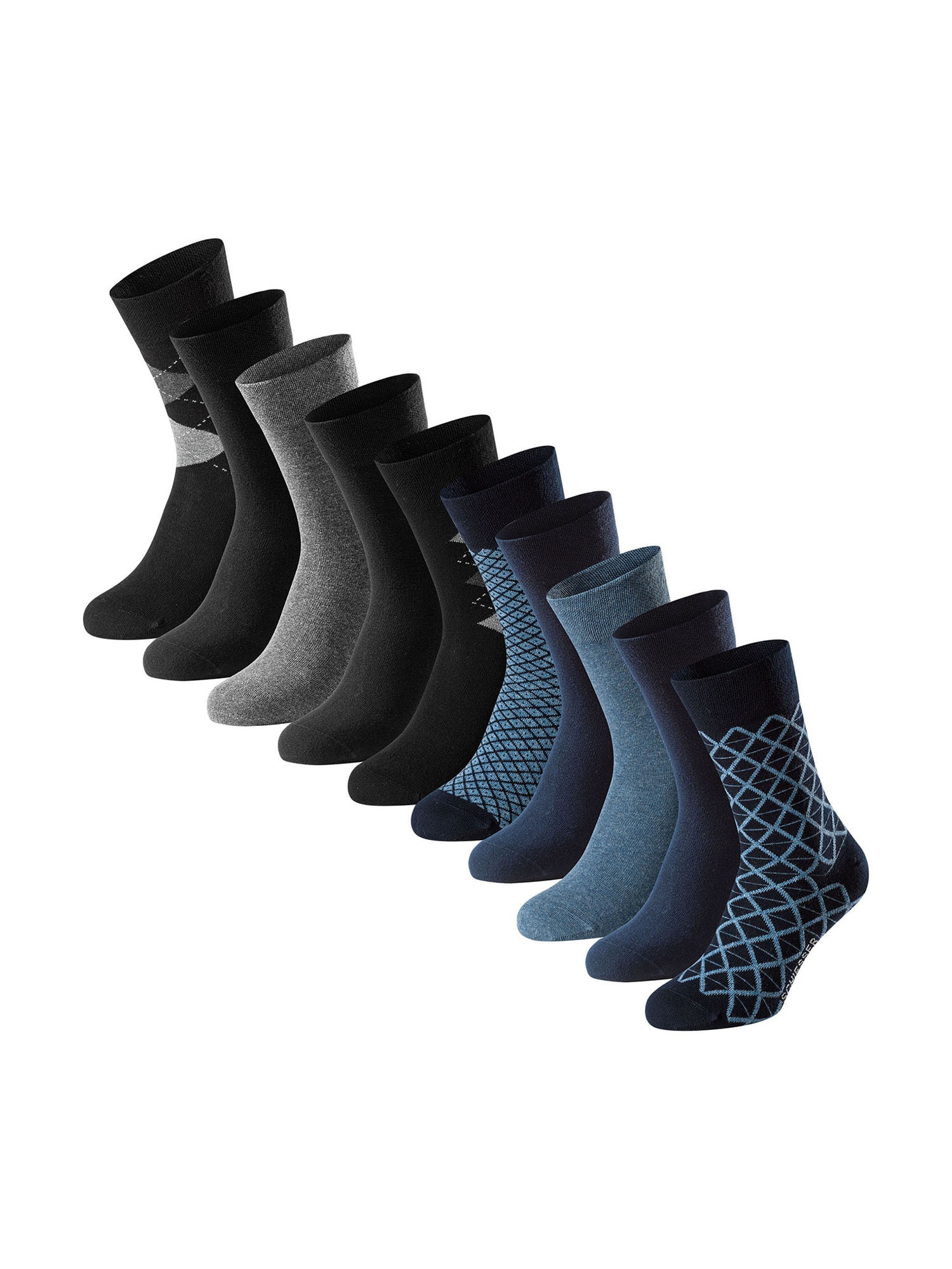Schiesser Herren Freizeitsocken Bluebird 10er Pack - Bild 1